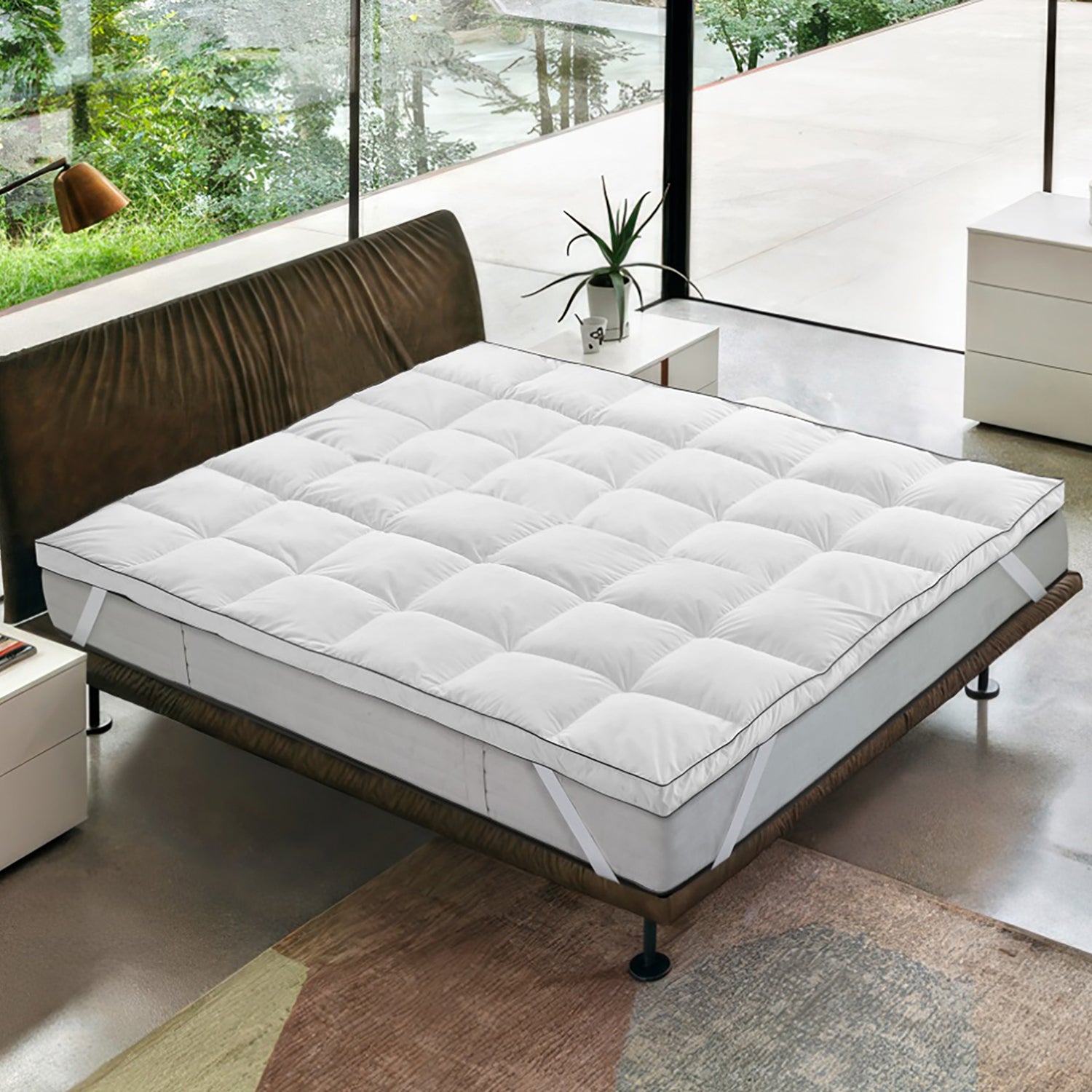 FRATELLI ZAMBETTI - Topper Trapuntato Matrimoniale Polax 160x200 cm