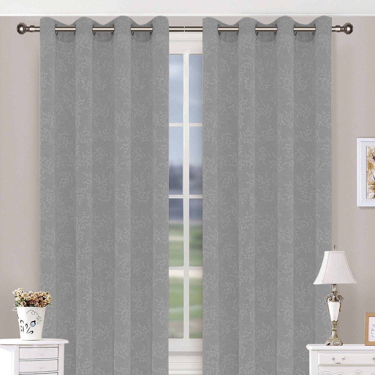 FRATELLI ZAMBETTI - Tenda Fiorenza Grigia 140x290 cm