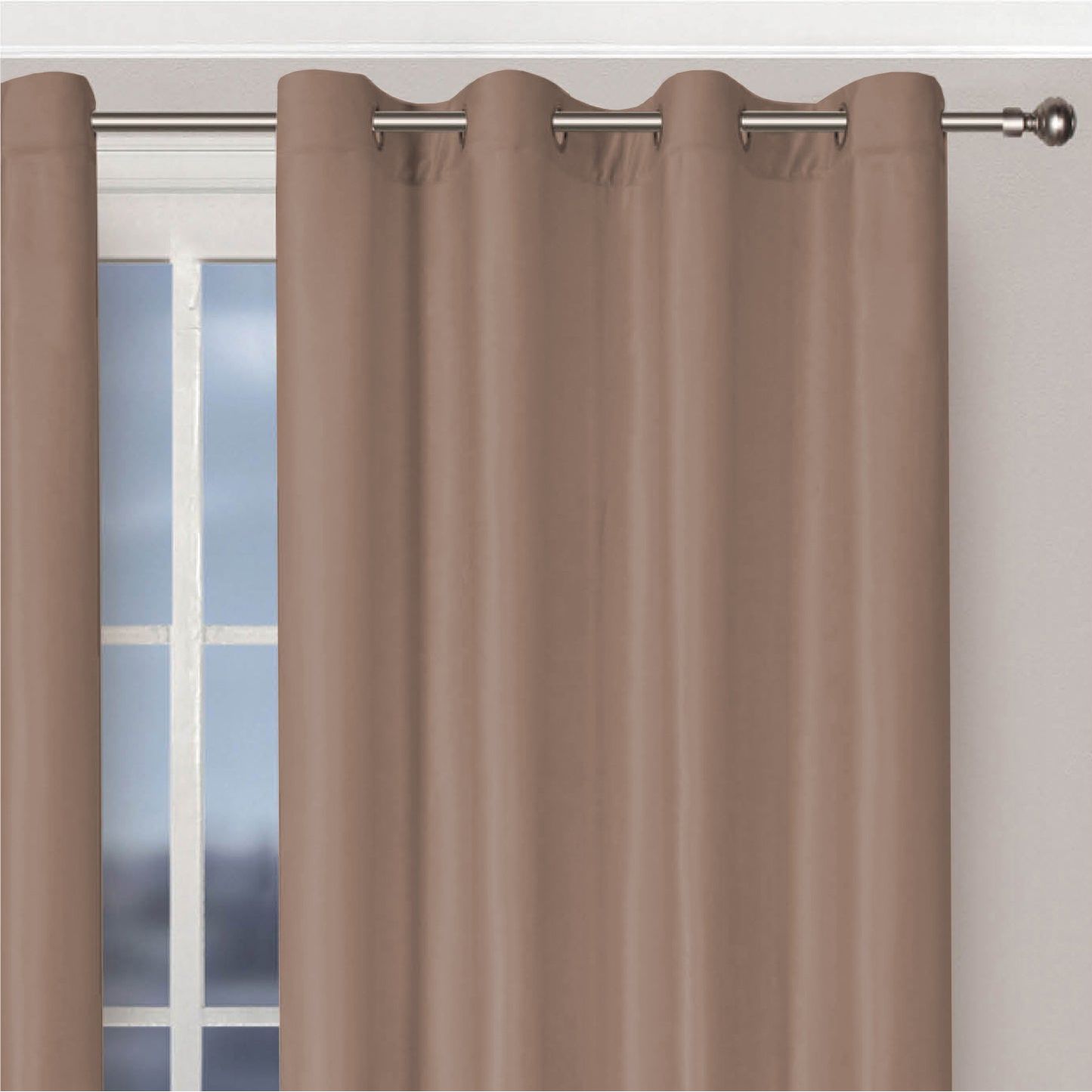 FRATELLI ZAMBETTI - Tenda Velvet Tortora 140x280 cm