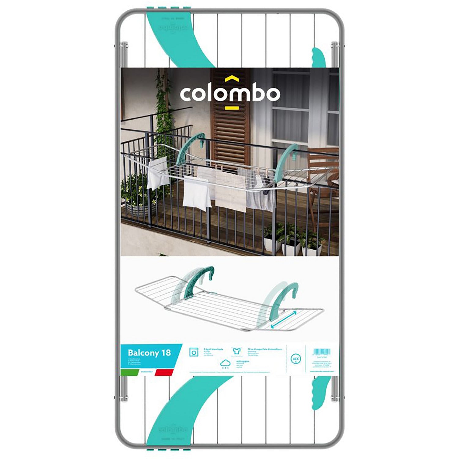 COLOMBO - Stendibiancheria da balcone Balcony 18 - 18 metri di stenditura