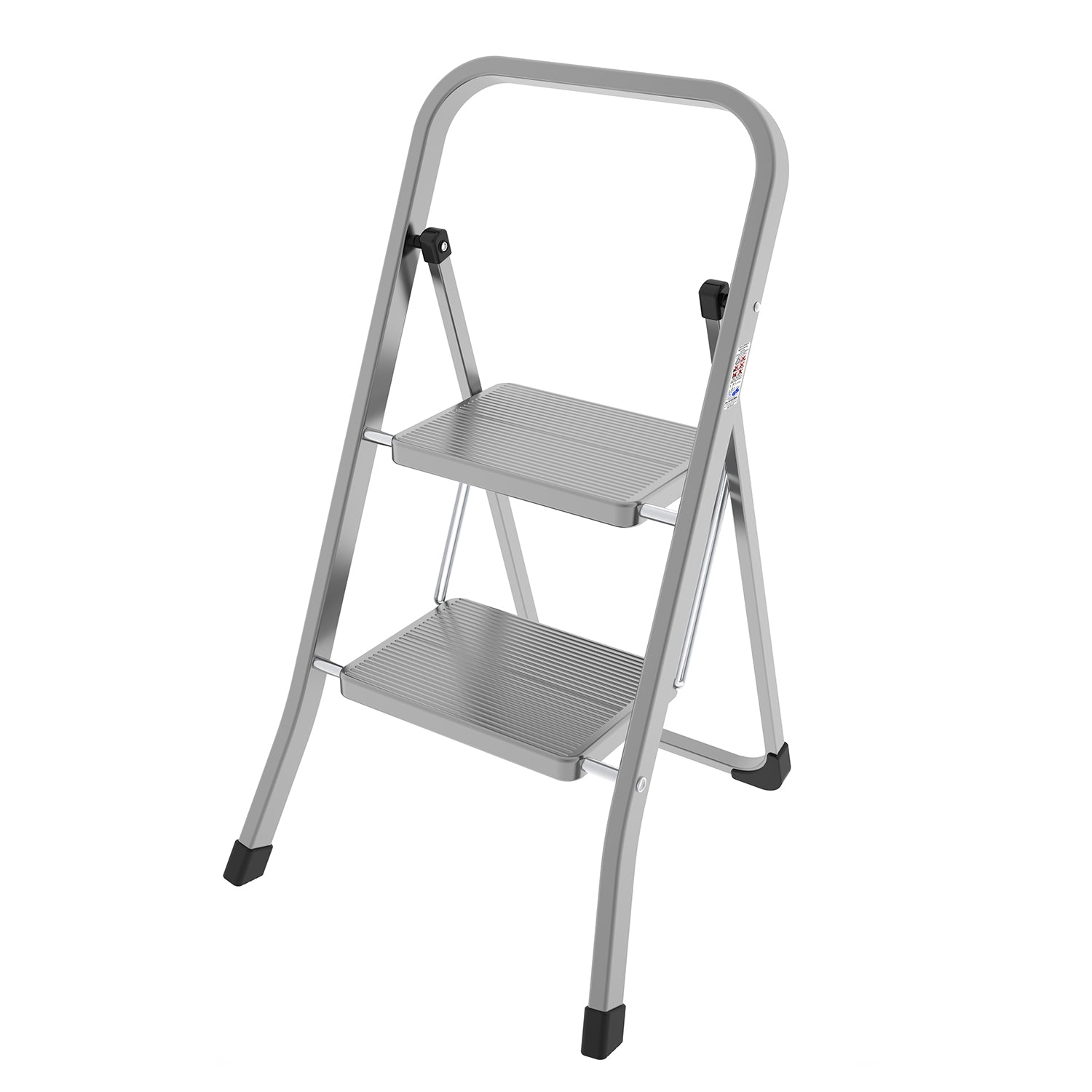 COLOMBO - Sgabello Pieghevole 2 Gradini in Acciaio Stabilo - h81x46x55 cm