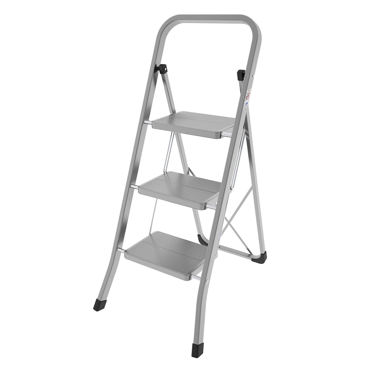 COLOMBO - Sgabello Pieghevole 3 Gradini in Acciaio Stabilo - h104x46x73 cm