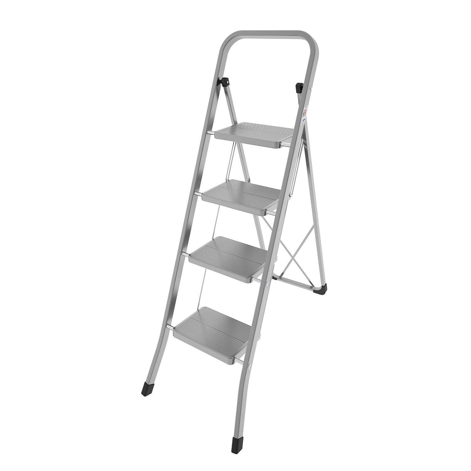 COLOMBO - Sgabello Pieghevole 4 Gradini in Acciaio Stabilo - h126x46x89 cm