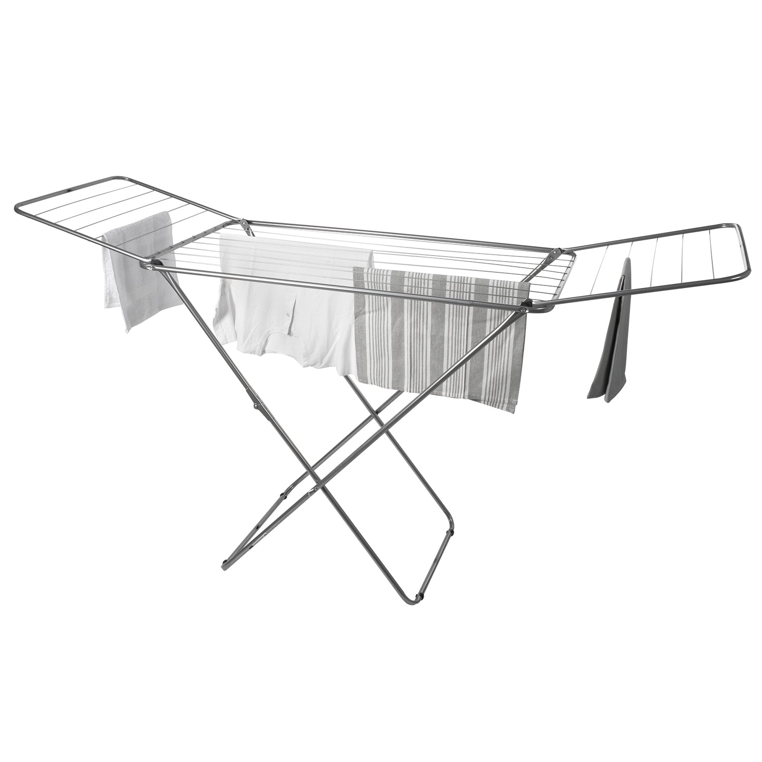 VESTIAMO CASA - Stendibiancheria da pavimento in acciaio Giglio - 18 metri di stenditura