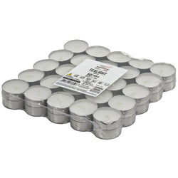 VESTIAMO CASA - Tealight Candele Bianche non profumate in alluminio diametro 3,6 cm - set 50 pezzi