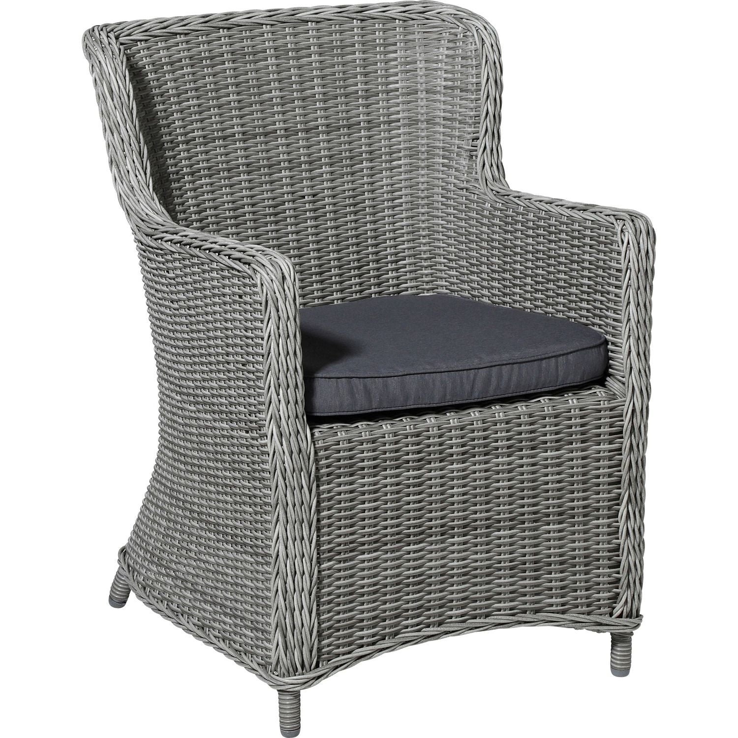 MADISON - Cuscino seduta Wicker Universale Serie Panama Grigio 48x48 cm
