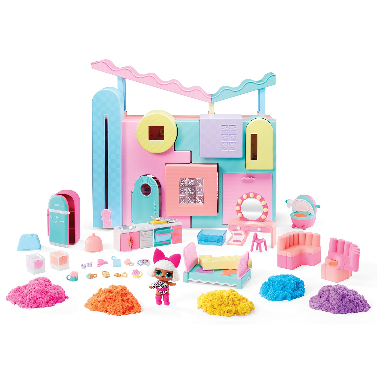 MGA ENTERTAINMENT - LOL Surprise Squish Sand Magic House con Tot Diva - Oltre 50 Sorprese