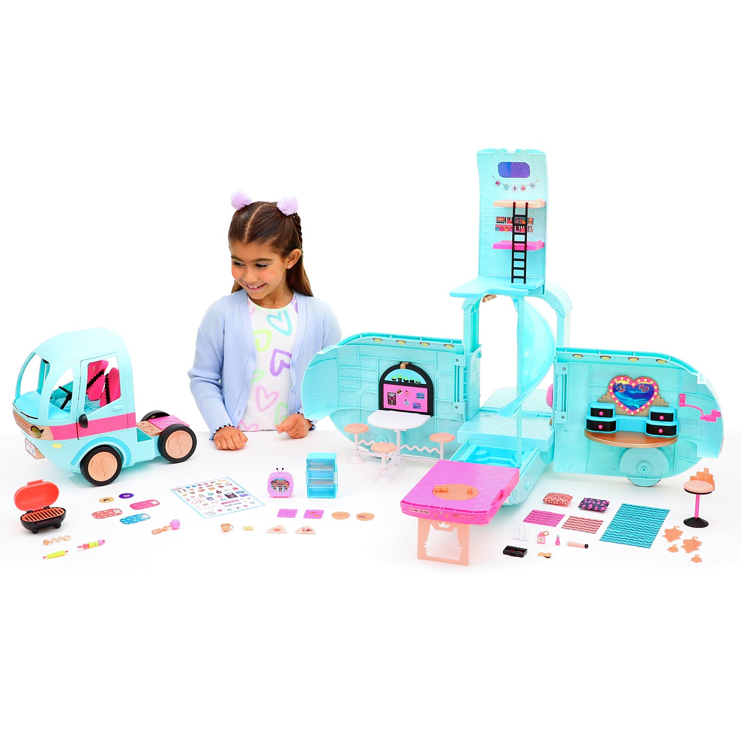MGA ENTERTAINMENT - LOL Surprise Glam N' Go Camper - Playset 4in1 con 50+ Sorprese