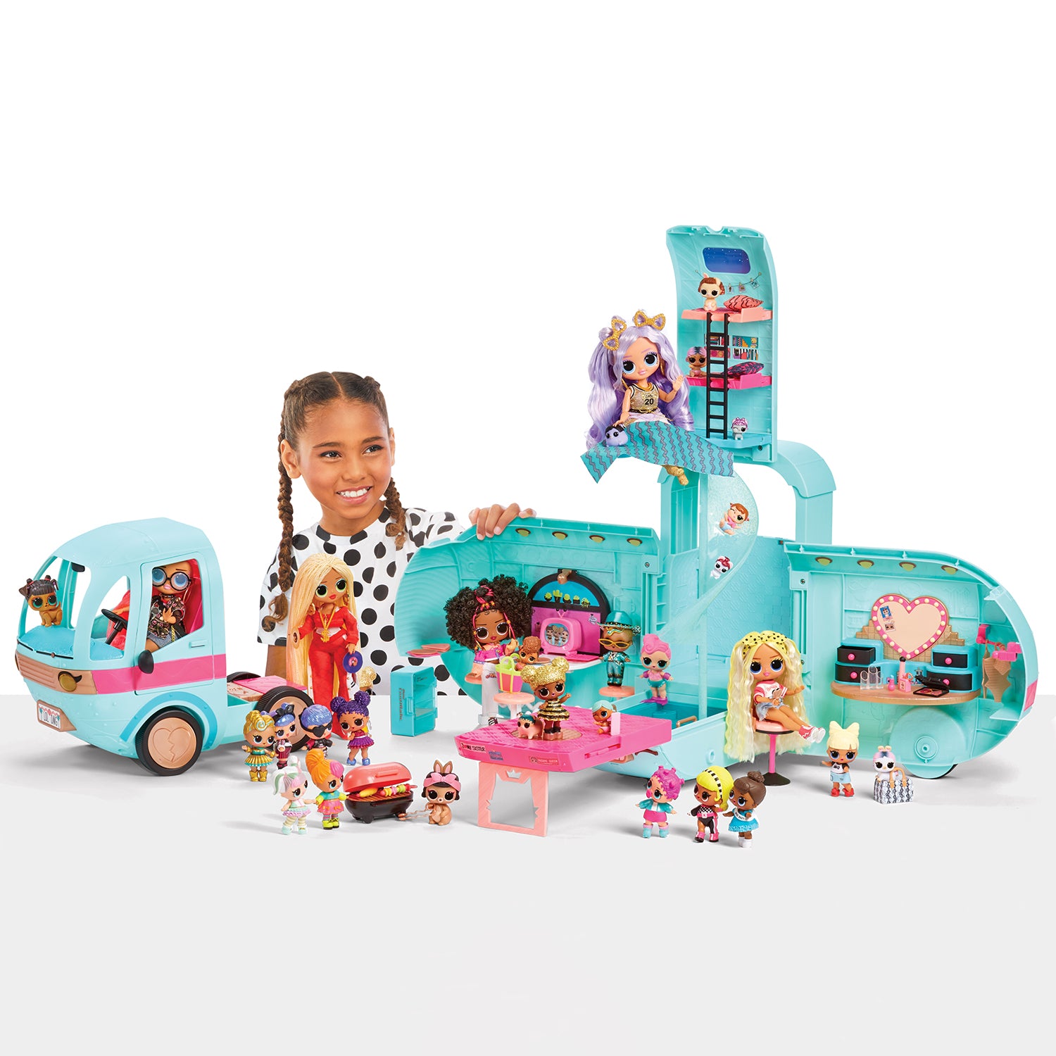 MGA ENTERTAINMENT - LOL Surprise Glam N' Go Camper - Playset 4in1 con 50+ Sorprese