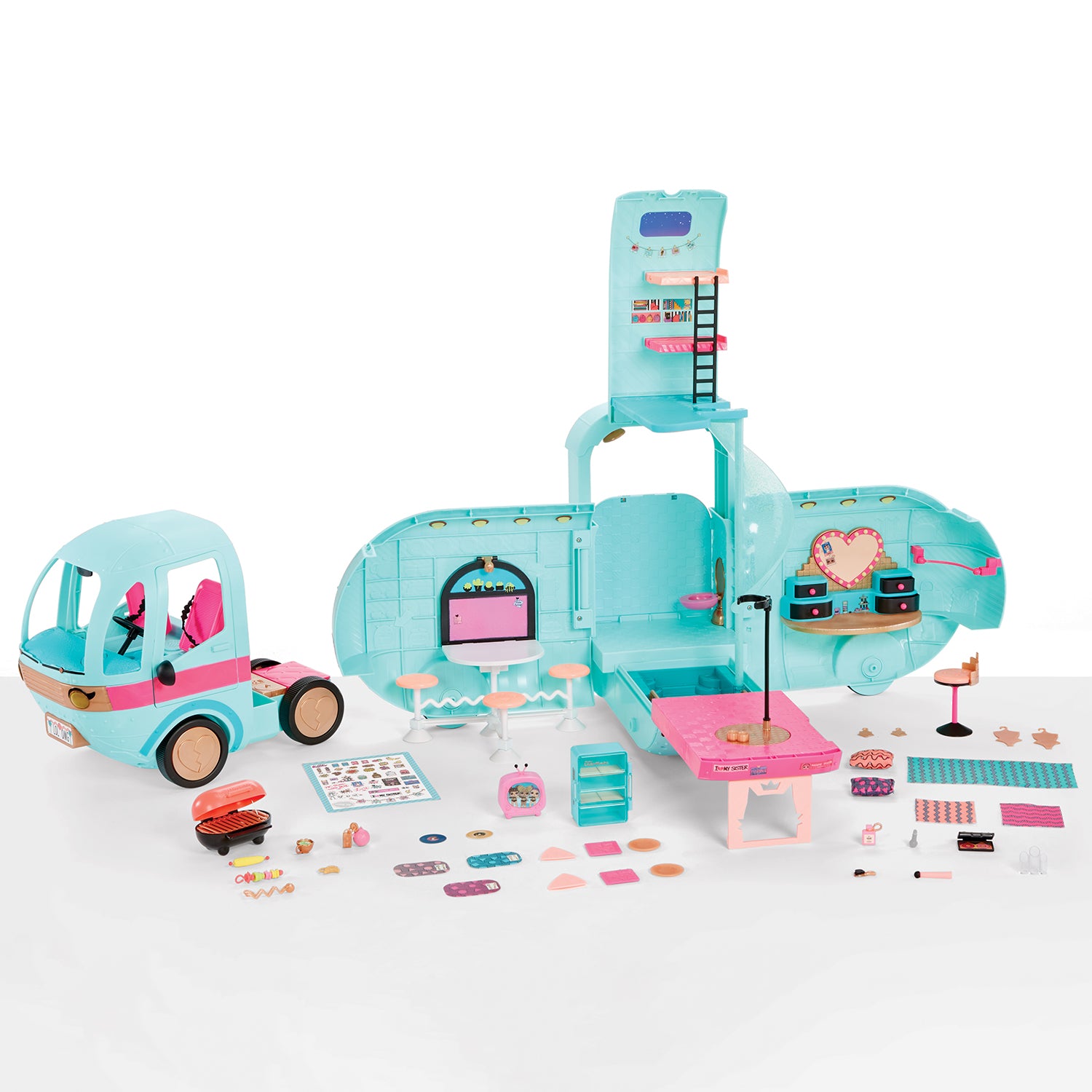 MGA ENTERTAINMENT - LOL Surprise Glam N' Go Camper - Playset 4in1 con 50+ Sorprese