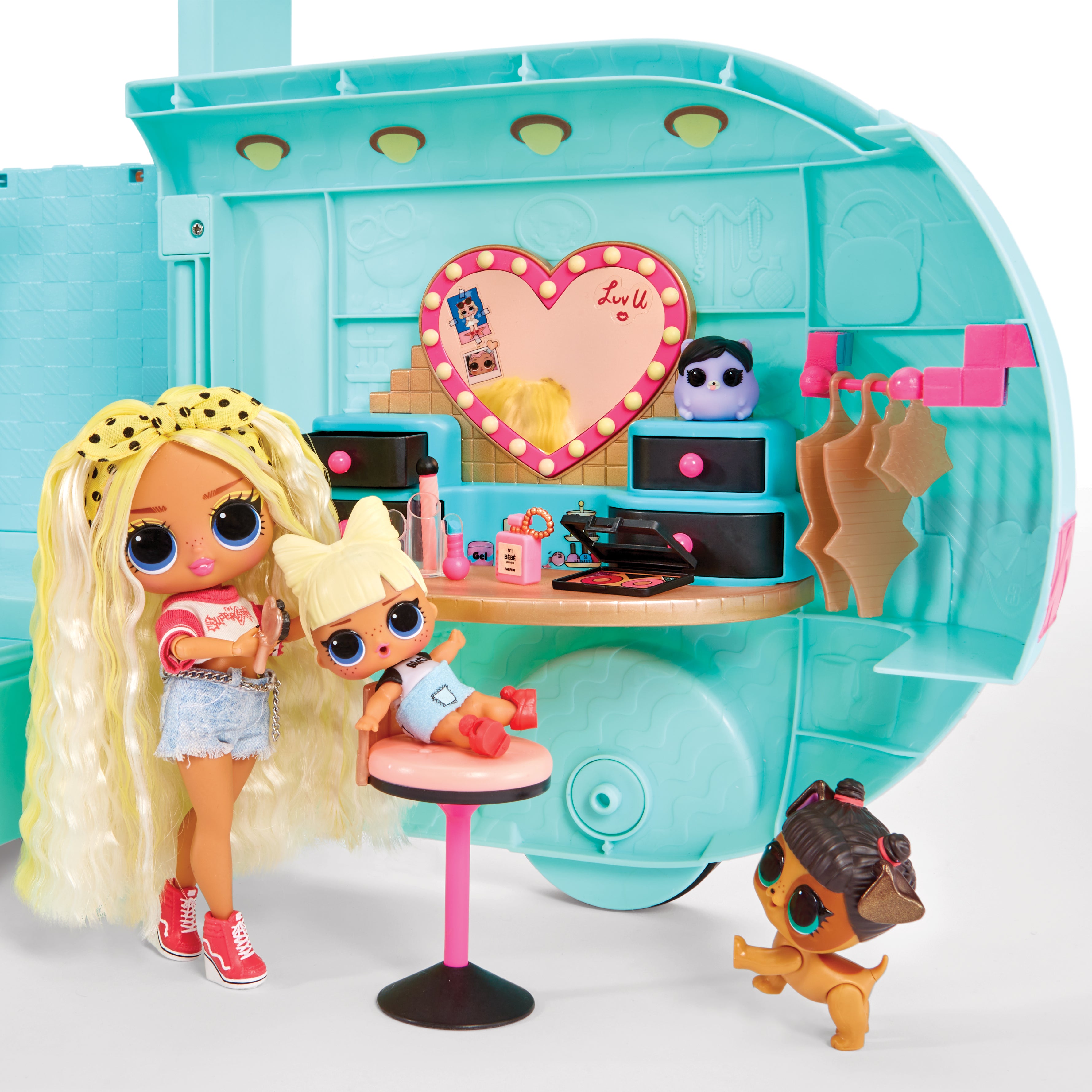 MGA ENTERTAINMENT - LOL Surprise Glam N' Go Camper - Playset 4in1 con 50+ Sorprese