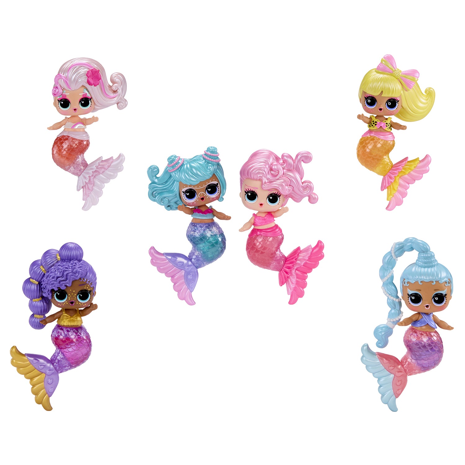 MGA ENTERTAINMENT - LOL Surprise Mermaids! Makeover Magic Tots - Bambola Sirena Sorpresa con Lucidalabbra DIY e Accessori