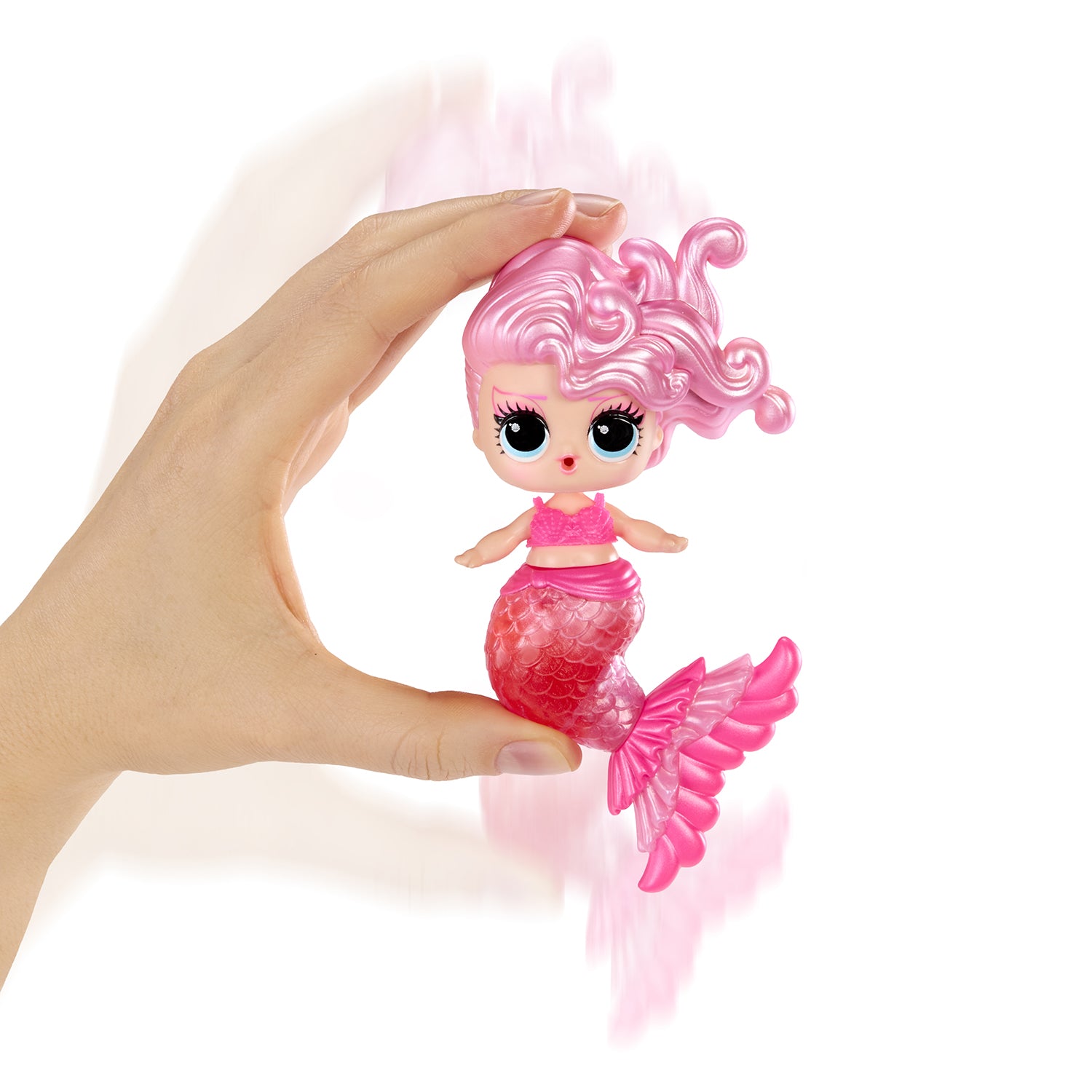 MGA ENTERTAINMENT - LOL Surprise Mermaids! Makeover Magic Tots - Bambola Sirena Sorpresa con Lucidalabbra DIY e Accessori