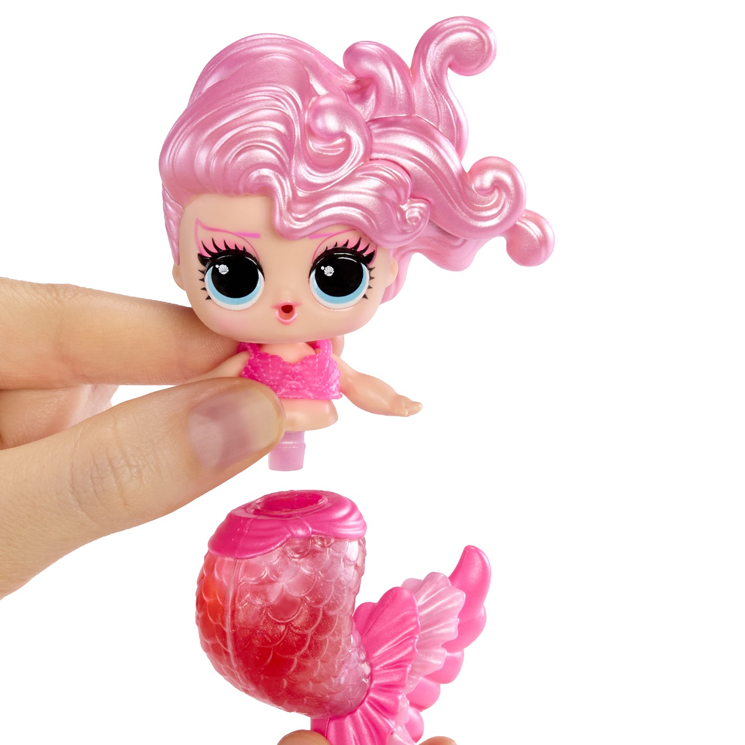 MGA ENTERTAINMENT - LOL Surprise Mermaids! Makeover Magic Tots - Bambola Sirena Sorpresa con Lucidalabbra DIY e Accessori