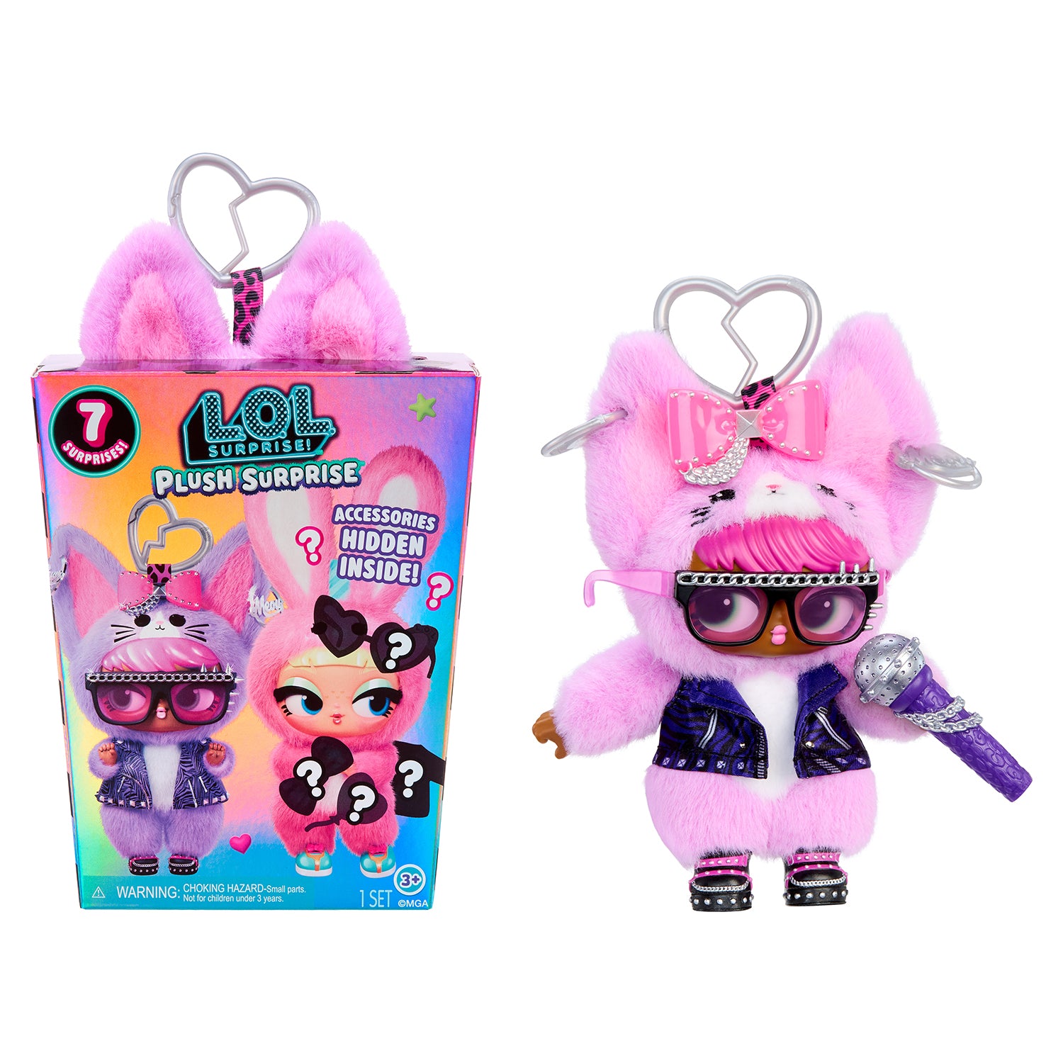 MGA ENTERTAINMENT - LOL Surprise Plush Surprise Personaggio Peluche con 7 Sorprese e Accessori 3+ Anni