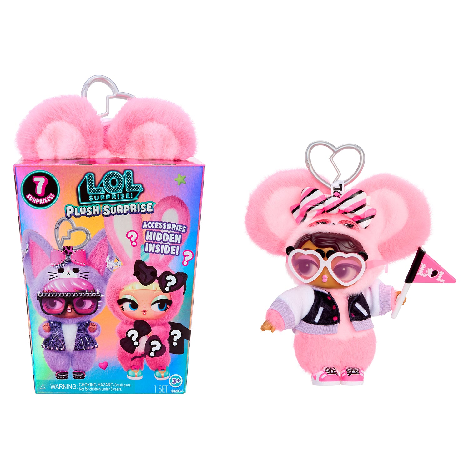 MGA ENTERTAINMENT - LOL Surprise Plush Surprise Personaggio Peluche con 7 Sorprese e Accessori 3+ Anni