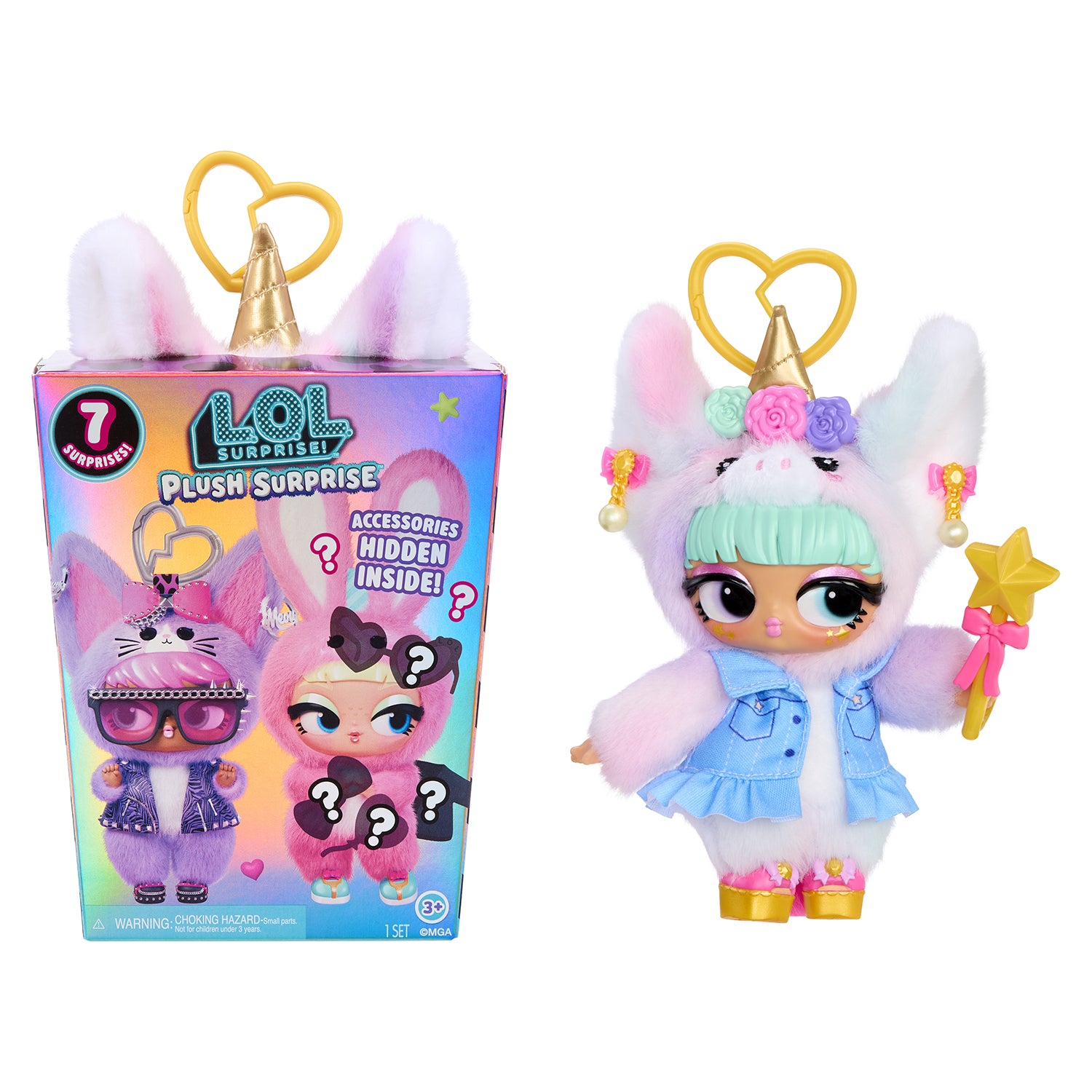MGA ENTERTAINMENT - LOL Surprise Plush Surprise Personaggio Peluche con 7 Sorprese e Accessori 3+ Anni