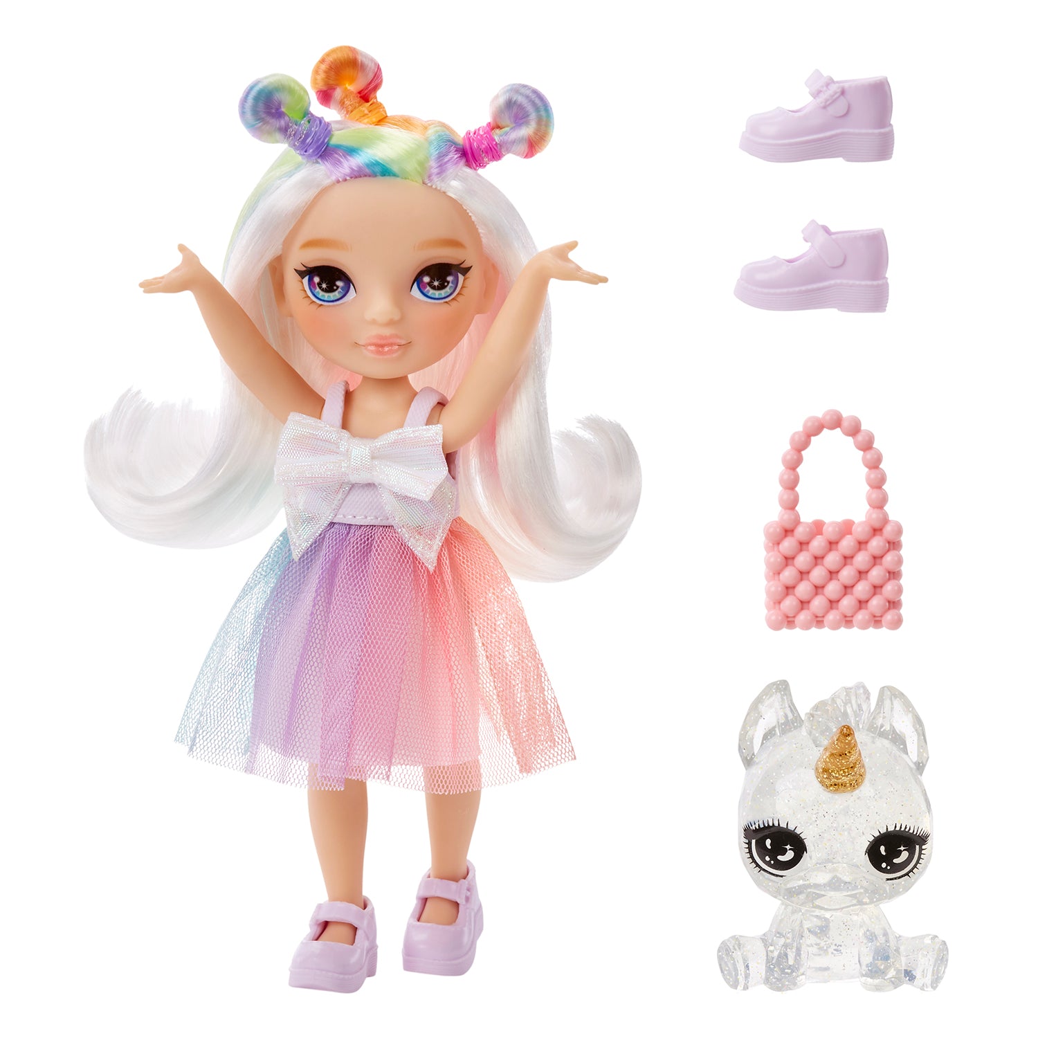 MGA ENTERTAINMENT - Rainbow High Littles Fashion Doll con Accessori e Amici Magici