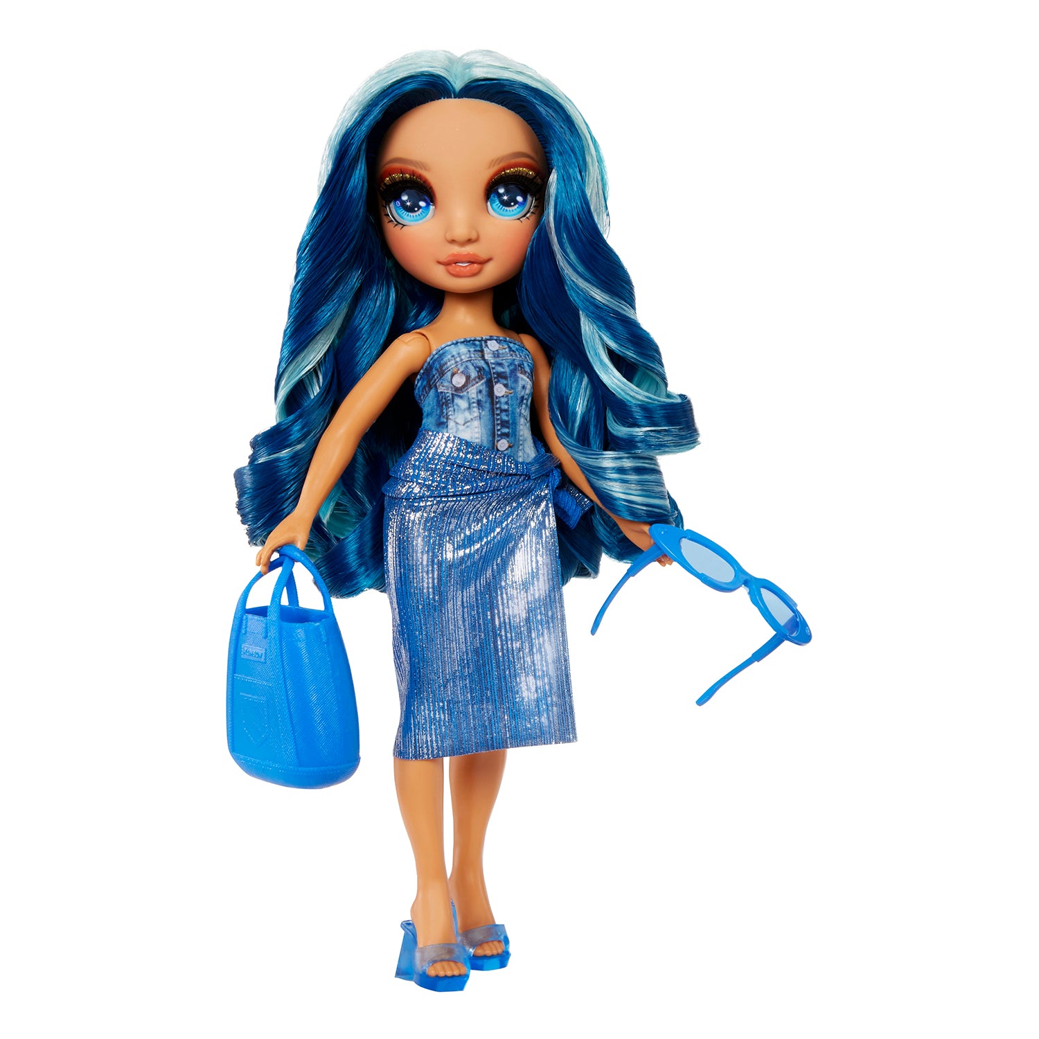 MGA ENTERTAINMENT - Rainbow High Swim & Style Fashion Doll con Pareo luccicante e Accessori
