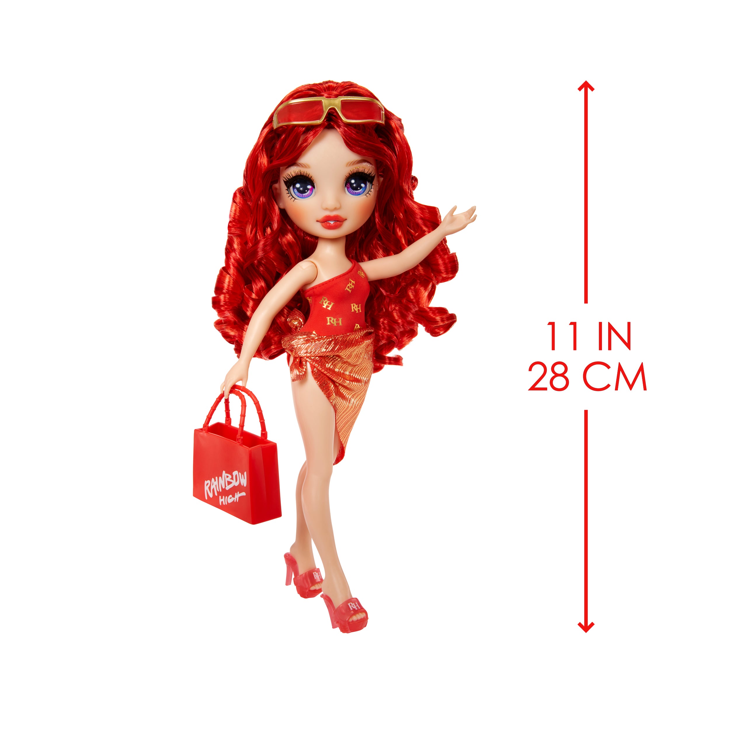 MGA ENTERTAINMENT - Rainbow High Swim & Style Fashion Doll con Pareo luccicante e Accessori