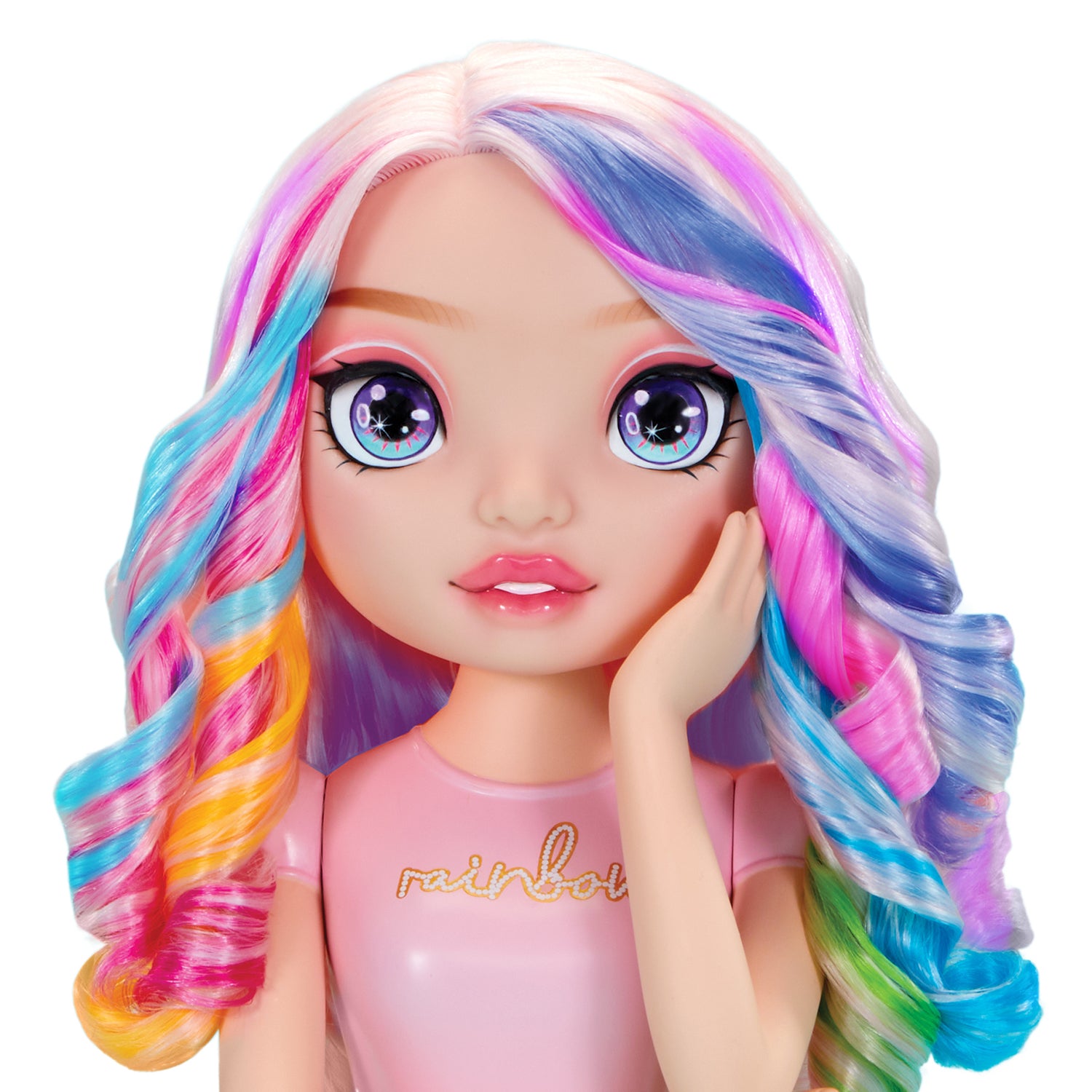 MGA ENTERTAINMENT - Rainbow High Styling Head 4 in 1 Bella Testa da Parrucchiera con Accessori Capelli e Unghie 4+ Anni
