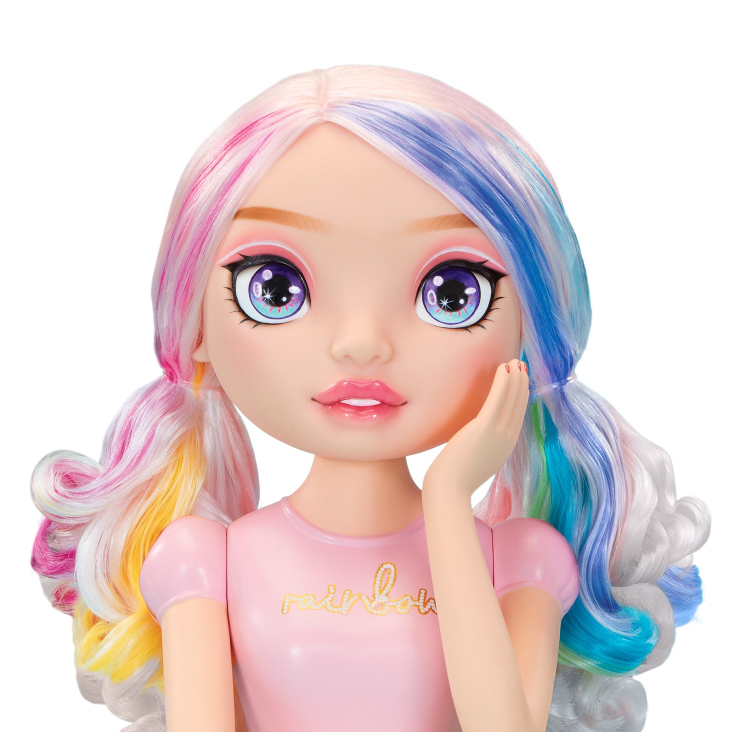 MGA ENTERTAINMENT - Rainbow High Styling Head 4 in 1 Bella Testa da Parrucchiera con Accessori Capelli e Unghie 4+ Anni