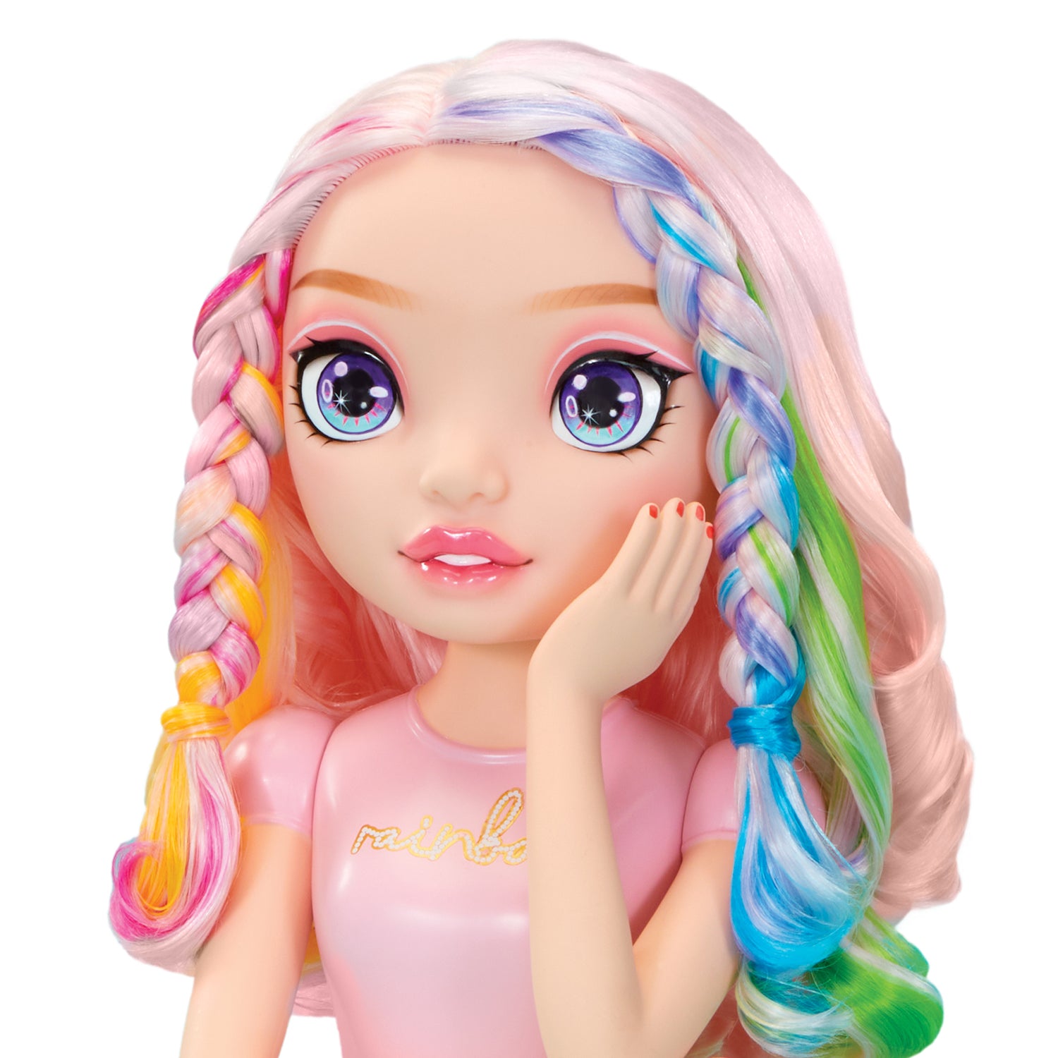 MGA ENTERTAINMENT - Rainbow High Styling Head 4 in 1 Bella Testa da Parrucchiera con Accessori Capelli e Unghie 4+ Anni