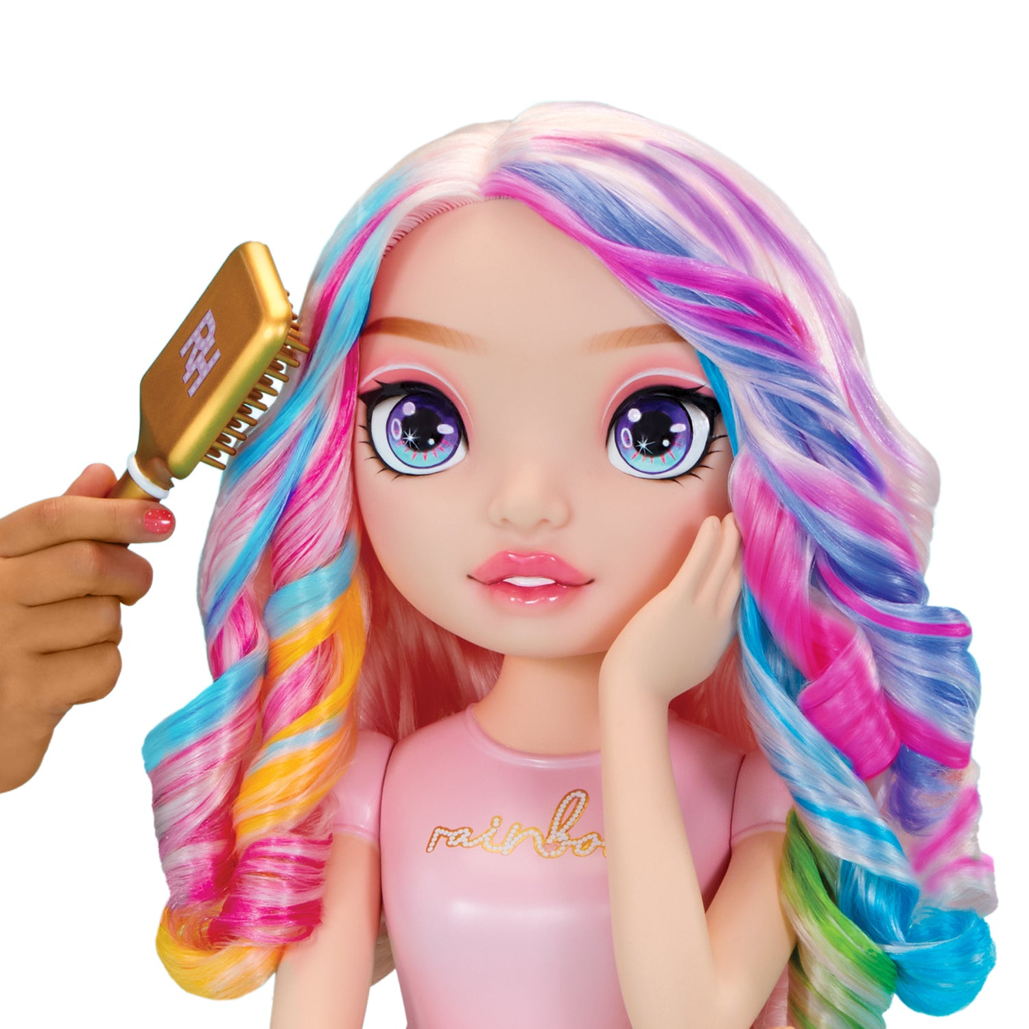 MGA ENTERTAINMENT - Rainbow High Styling Head 4 in 1 Bella Testa da Parrucchiera con Accessori Capelli e Unghie 4+ Anni