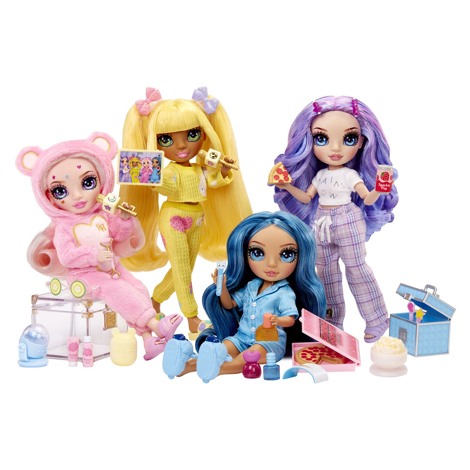 MGA ENTERTAINMENT - Rainbow High Junior High PJ Party Bambola Fashion con Pigiama e Accessori 4+ Anni