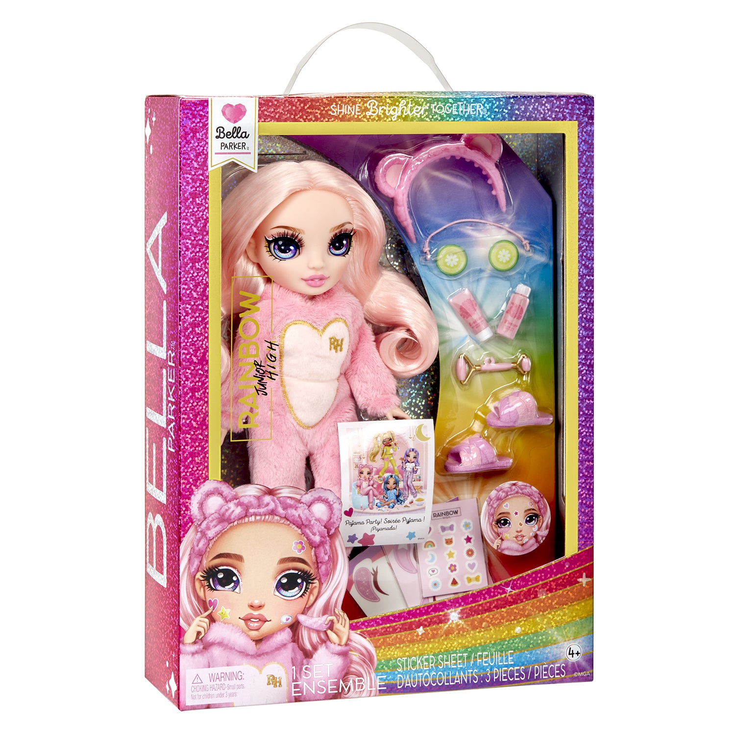 MGA ENTERTAINMENT - Rainbow High Junior High PJ Party Bambola Fashion con Pigiama e Accessori 4+ Anni