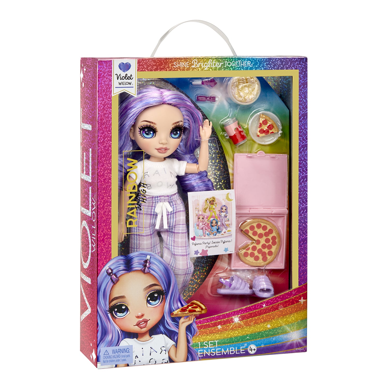 MGA ENTERTAINMENT - Rainbow High Junior High PJ Party Bambola Fashion con Pigiama e Accessori 4+ Anni