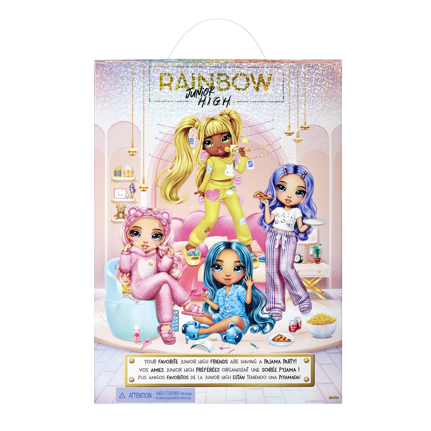 MGA ENTERTAINMENT - Rainbow High Junior High PJ Party Bambola Fashion con Pigiama e Accessori 4+ Anni
