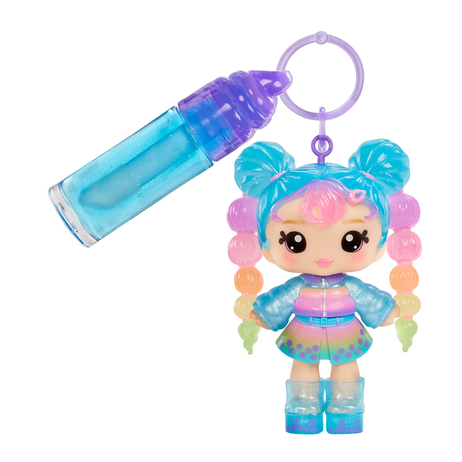 MGA ENTERTAINMENT - Yummiland Lip Gloss Doll Britney Boba Serie 2 con Kit Crea Lucidalabbra 4+ Anni