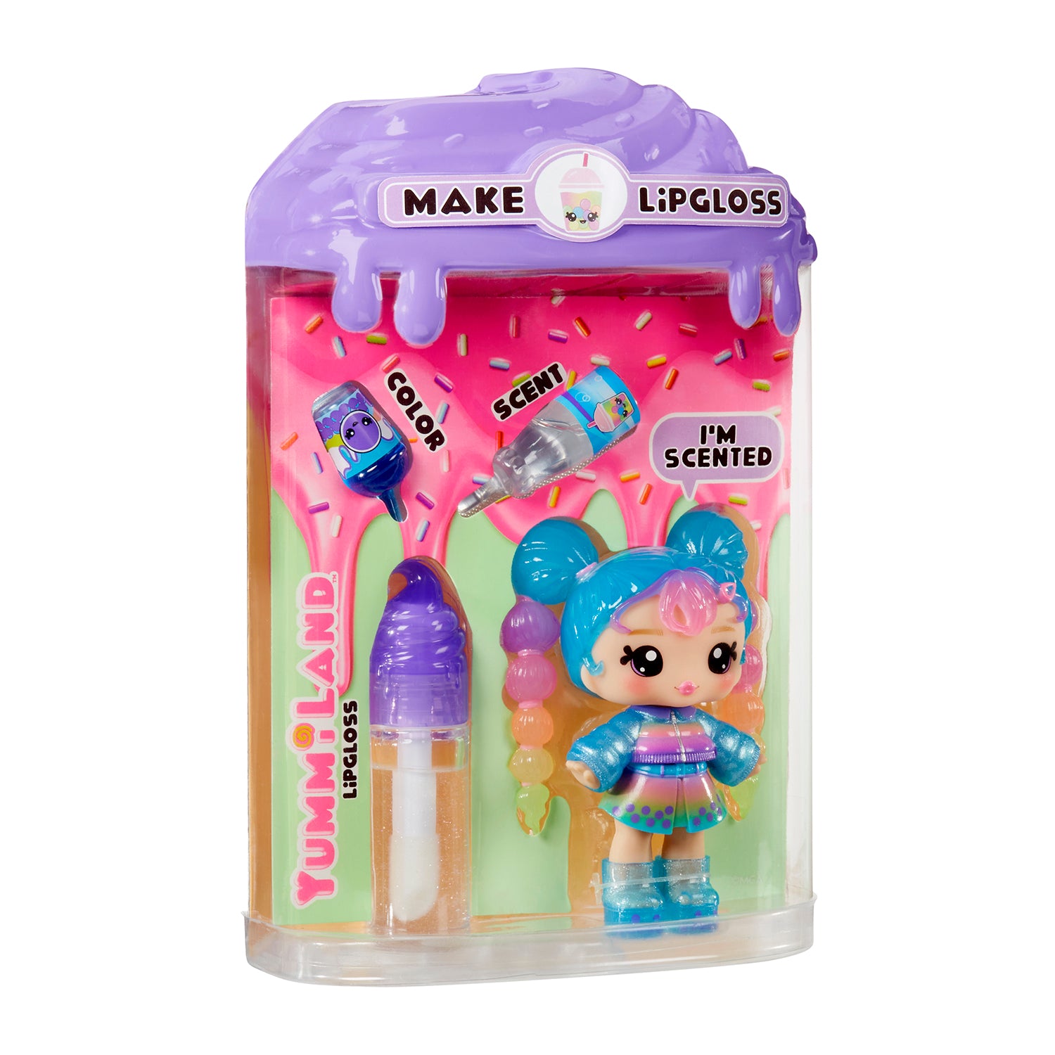 MGA ENTERTAINMENT - Yummiland Lip Gloss Doll Britney Boba Serie 2 con Kit Crea Lucidalabbra 4+ Anni