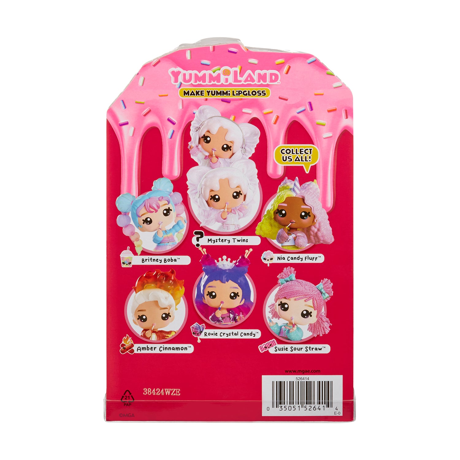 MGA ENTERTAINMENT - Yummiland Lip Gloss Doll Britney Boba Serie 2 con Kit Crea Lucidalabbra 4+ Anni