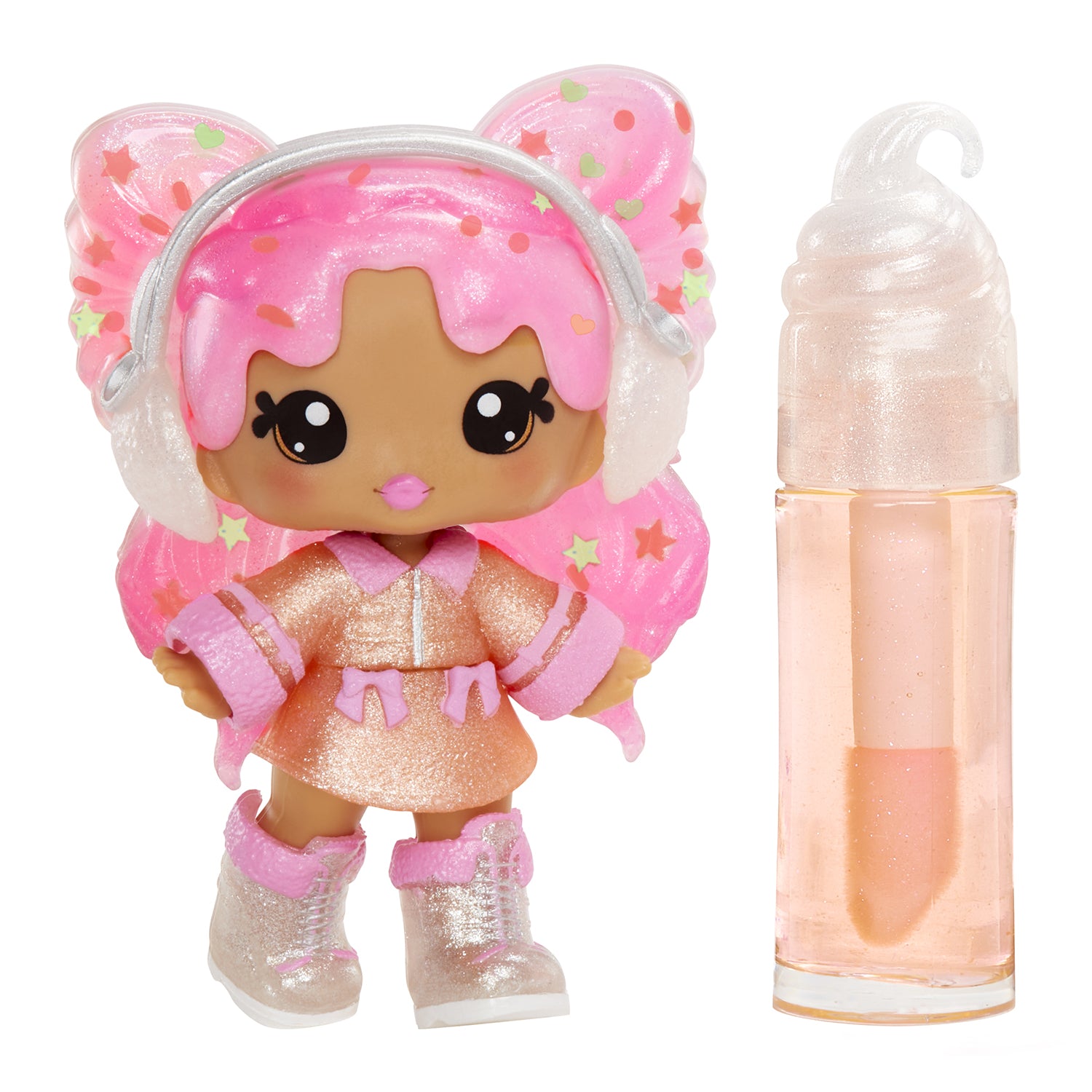 MGA ENTERTAINMENT - Yummiland Lip Gloss Doll Mystery Serie 2 con Sorpresa e Kit Crea Lucidalabbra 4+ Anni
