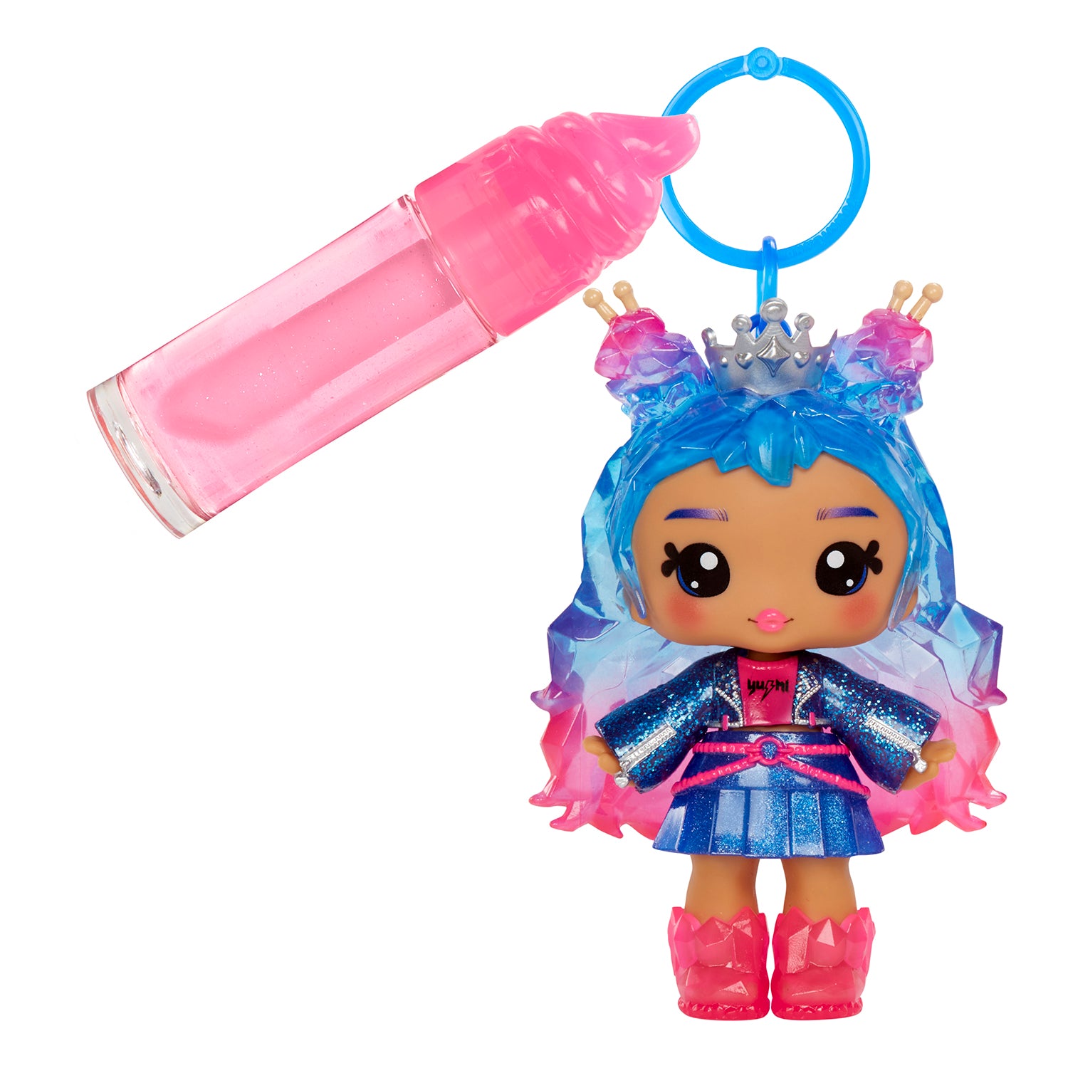 MGA ENTERTAINMENT - Yummiland Lip Gloss Doll Roxie Crystal Candy Serie 2 con Kit Crea Lucidalabbra 4+ Anni
