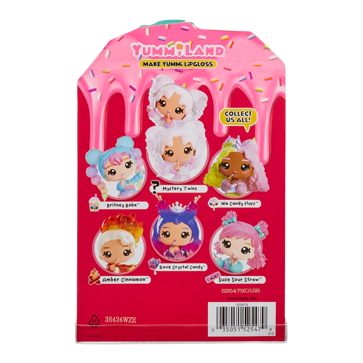 MGA ENTERTAINMENT - Yummiland Lip Gloss Doll Susie Sour Straw Serie 2 con Kit Crea Lucidalabbra 4+ Anni