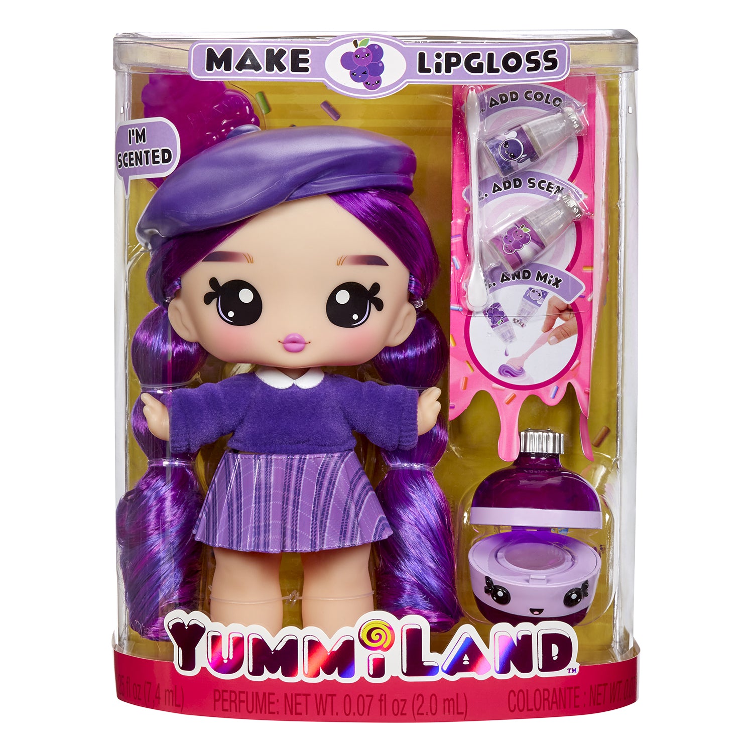 MGA ENTERTAINMENT - Yummiland Large Doll con Kit Crea Lucidalabbra 4+ Anni