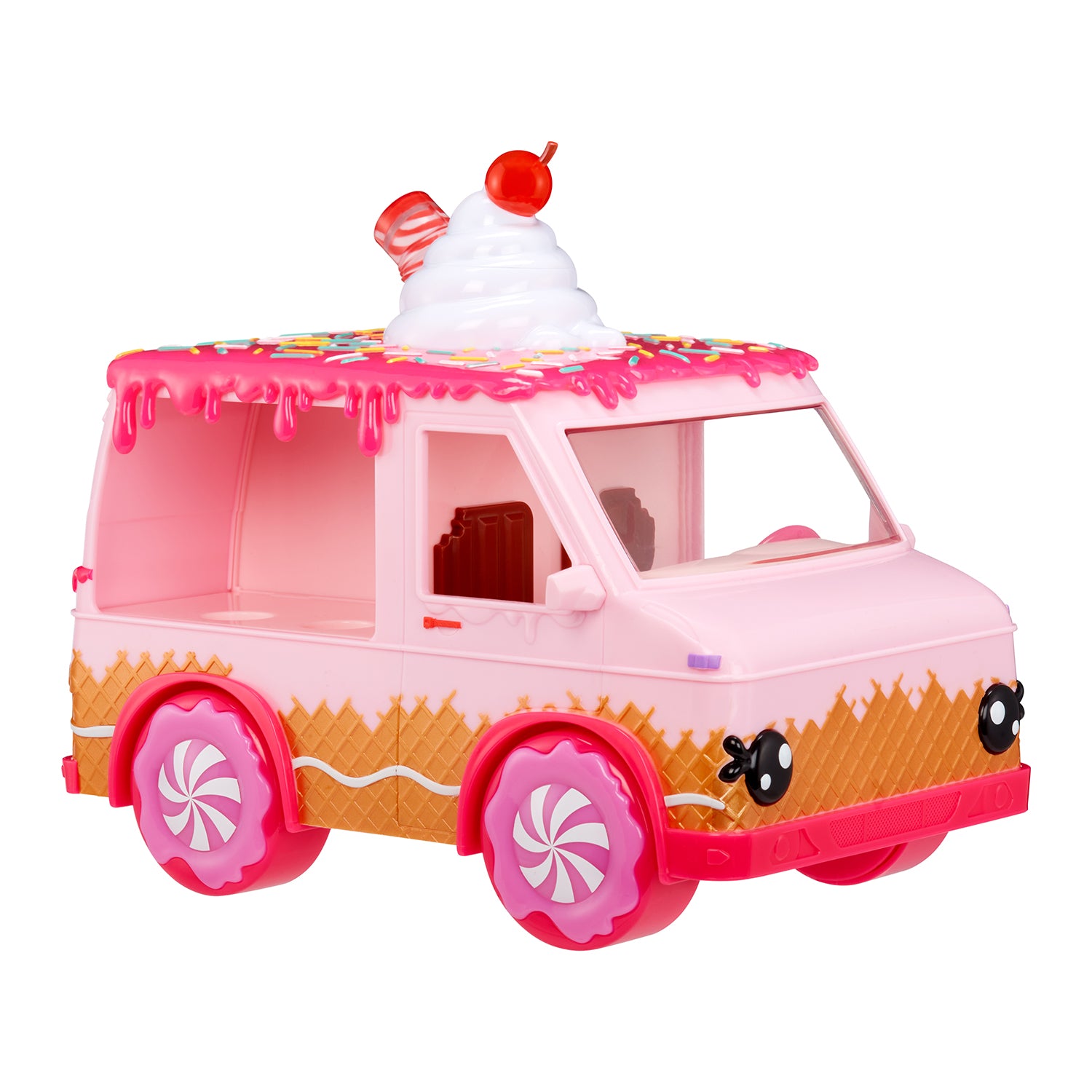 MGA ENTERTAINMENT - Yummiland Lip Gloss Truck con 2 Num Noms e Kit Crea Lucidalabbra 4+ Anni