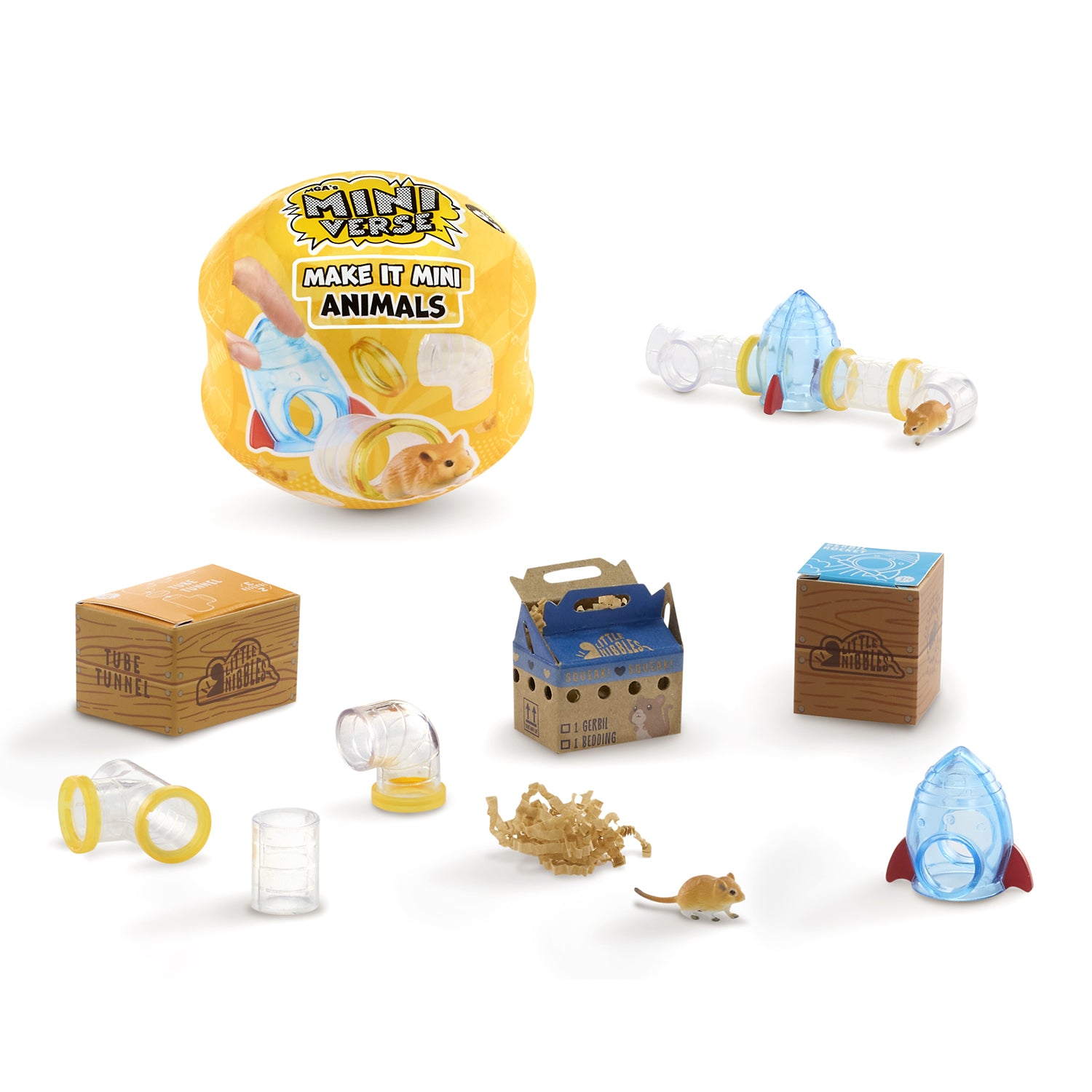 MGA ENTERTAINMENT - Miniverse Make It Mini Animals Series 2 Mini Animale con Habitat a Sorpresa 8+ Anni