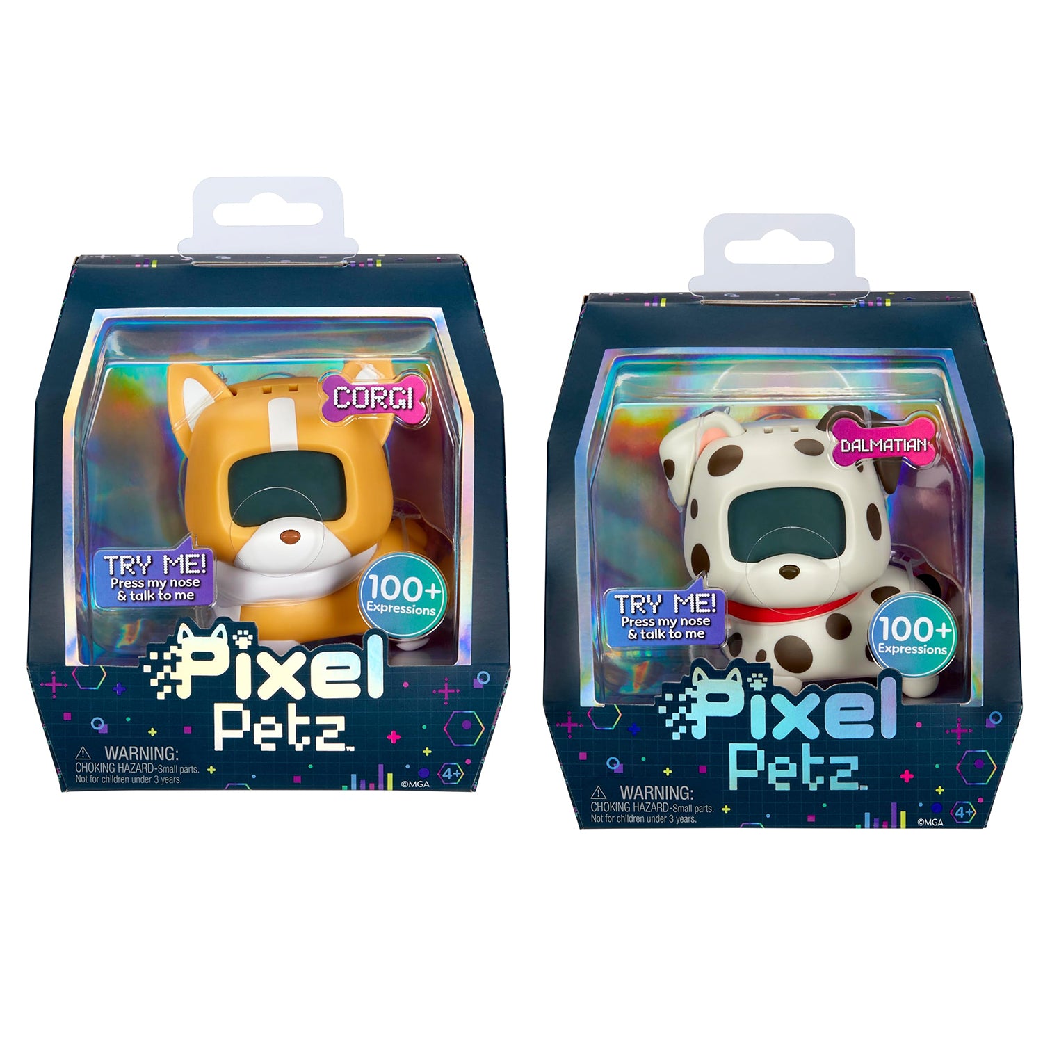 MGA ENTERTAINMENT - Pixel Petz Animale Digitale Interattivo - Corgi & Dalmata