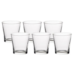 CRISTALLERIEFRANCO - Bicchieri acqua in vetro Gallipoli 280 ml - set 6 pezzi