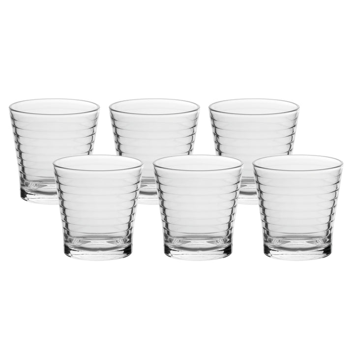 CRISTALLERIEFRANCO - Bicchieri acqua in vetro Monopoli 280 ml - set 6 pezzi