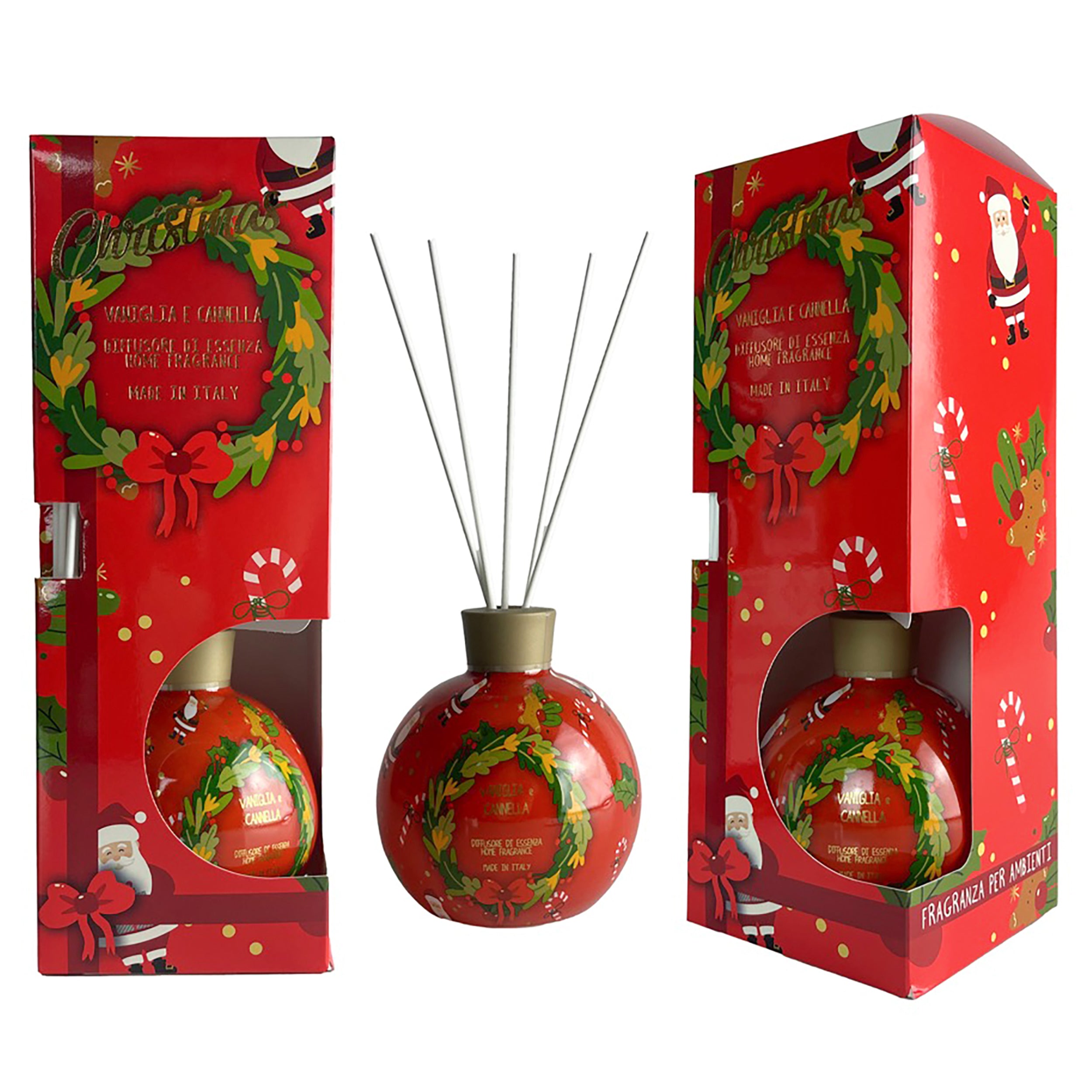 GECA - Diffusore di Fragranza per ambiente natalizio 500 ml Vaniglia e Cannella