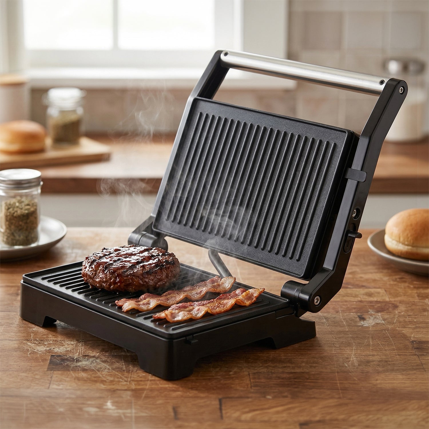 MELCHIONI FAMILY - Mini Bistecchiera Elettrica Burger 1000 Watt