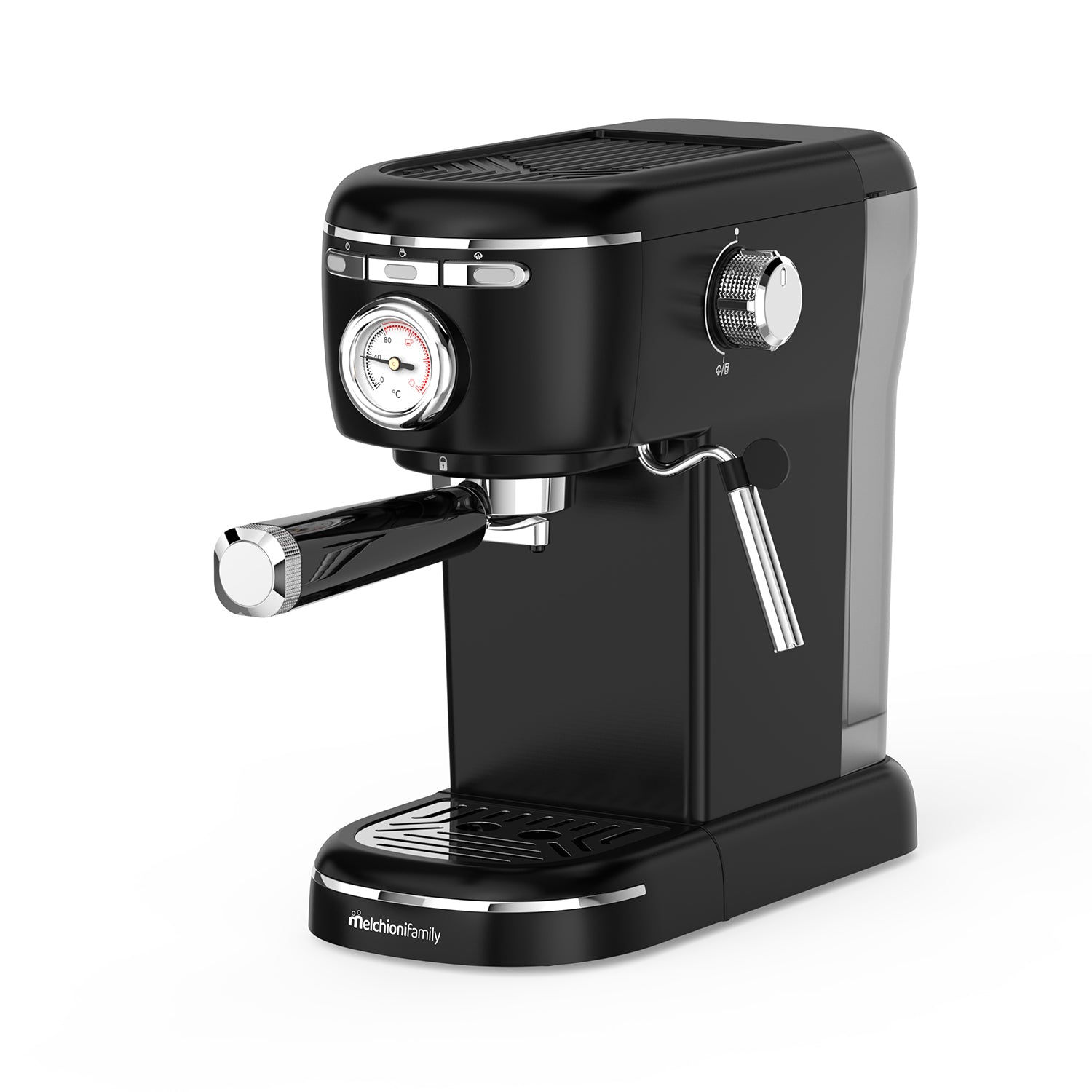 MELCHIONI FAMILY - Macchina da caffè 3 in 1 Aromatica Plus 15 Bar 1100 Watt con Montalatte - Compatibile con Capsule, Cialde ESE e caffè in polvere