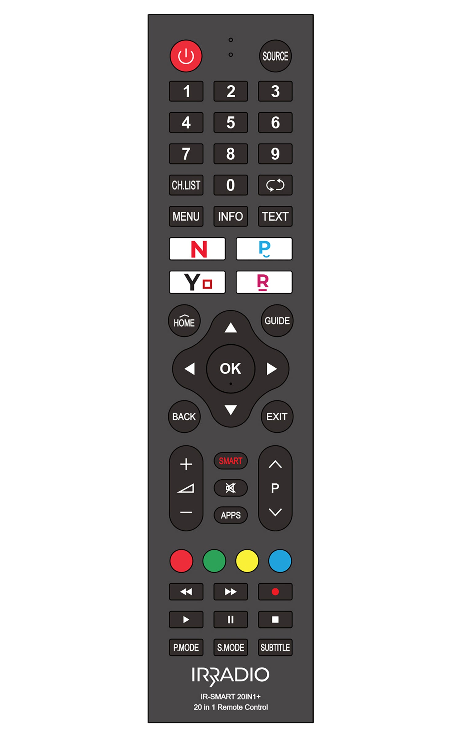 IRRADIO - Telecomando Universale IR-SMART 20in1+