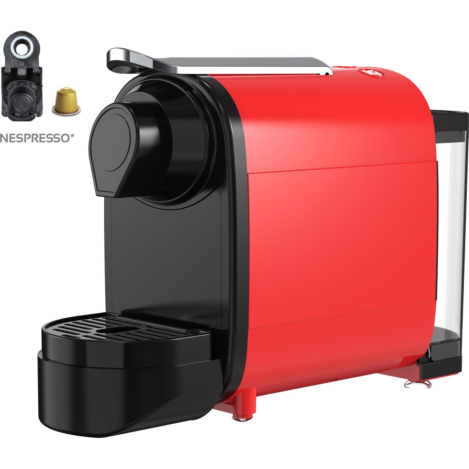 DCG - Macchina da caffè Espresso Rosso 1400 Watt - Compatibile con capsule Nespresso
