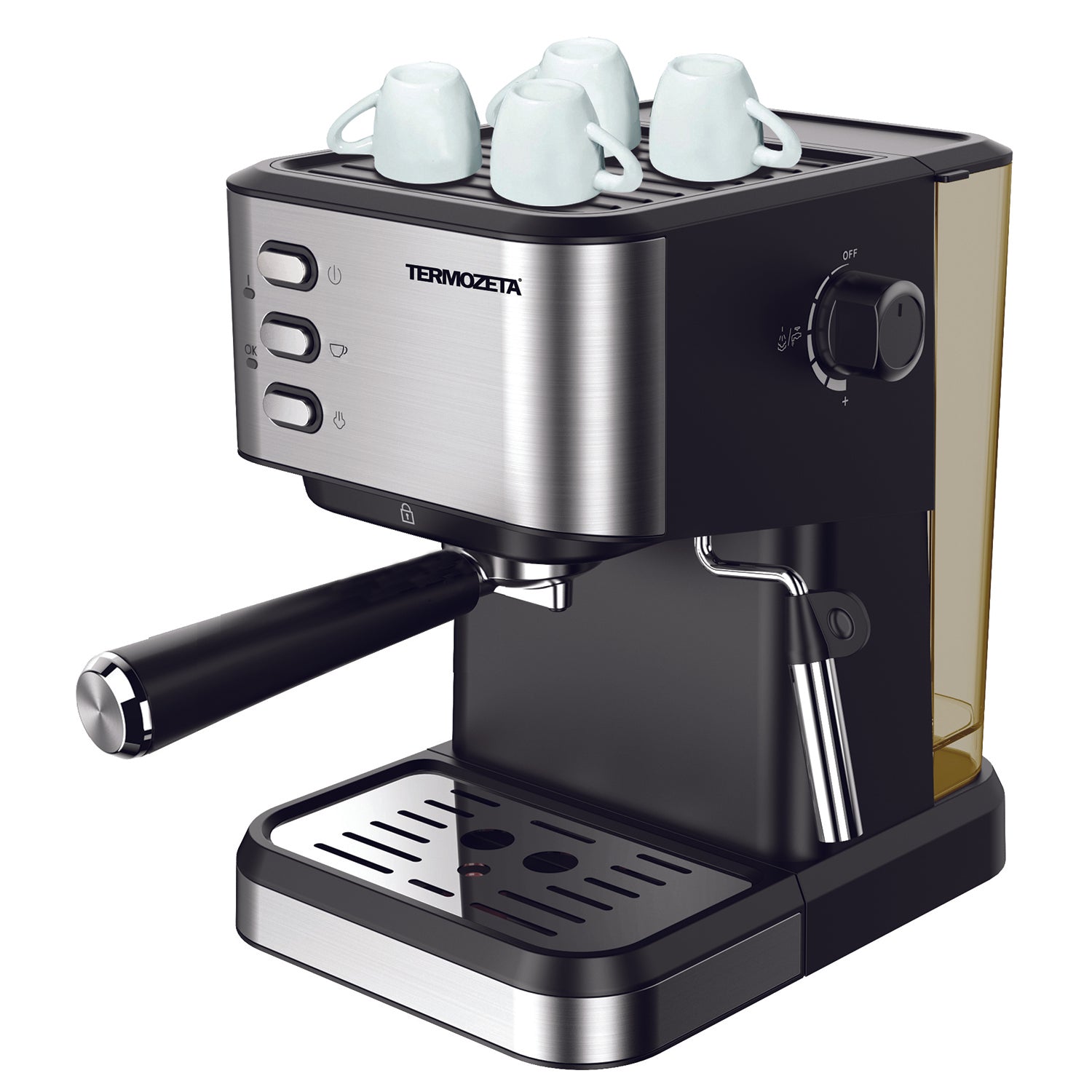TERMOZETA - Macchina da Caffè TZ Espresso 4 in 1 - Compatibile con capsule Nescafé® Dolce Gusto®, Nespresso®, caffè macinato e caffè in cialde.